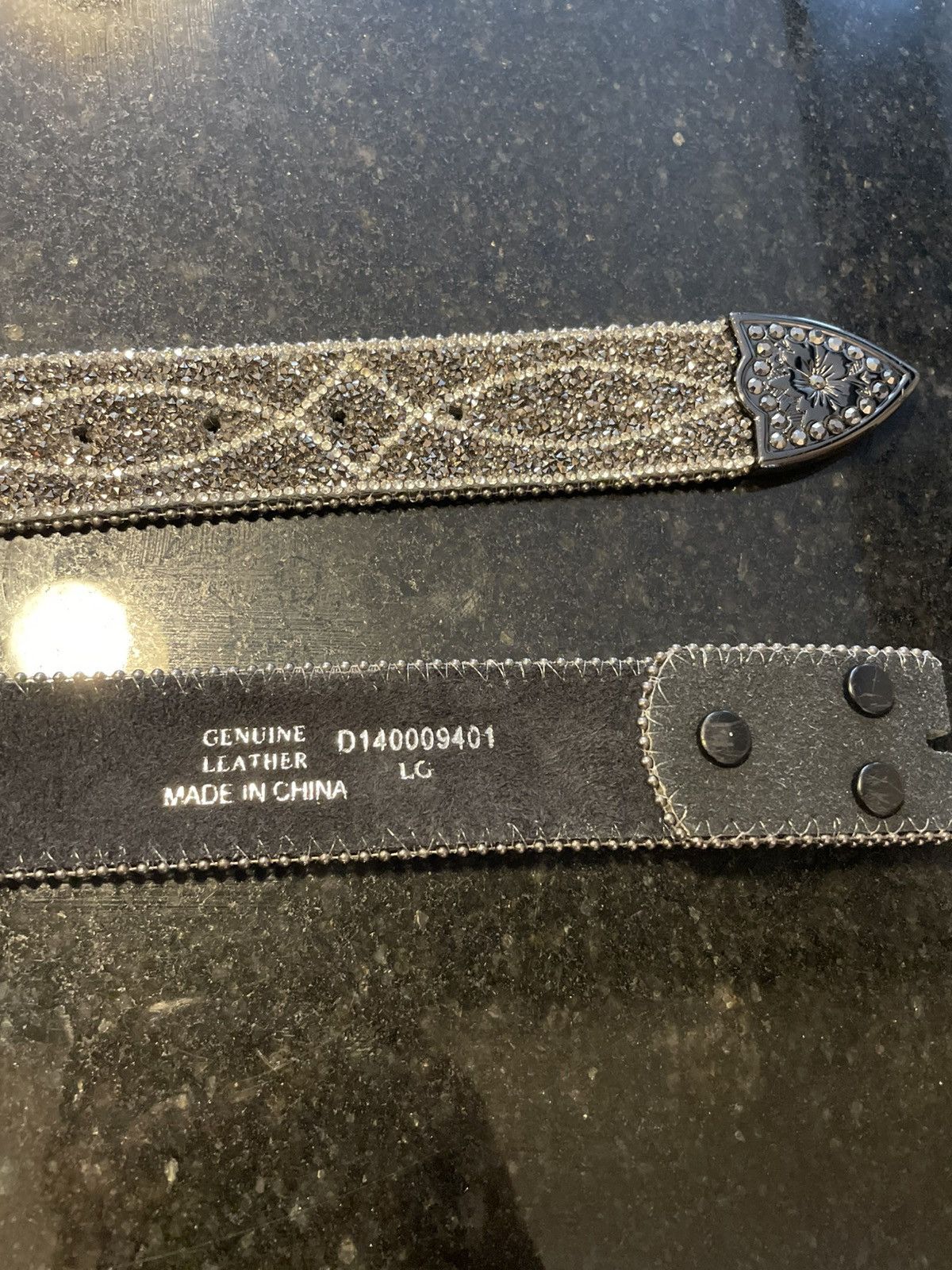 Cowboy Equipment Leather Western Rodeo Belt Rhinestones Size ONE SIZE - 4 Thumbnail