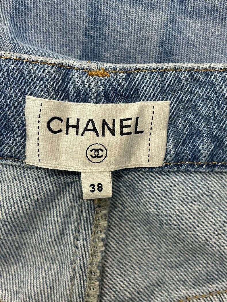 Chanel chanel Blue diamond-patterned jeans Size 25" / US 0 / IT 36 - 3 Thumbnail
