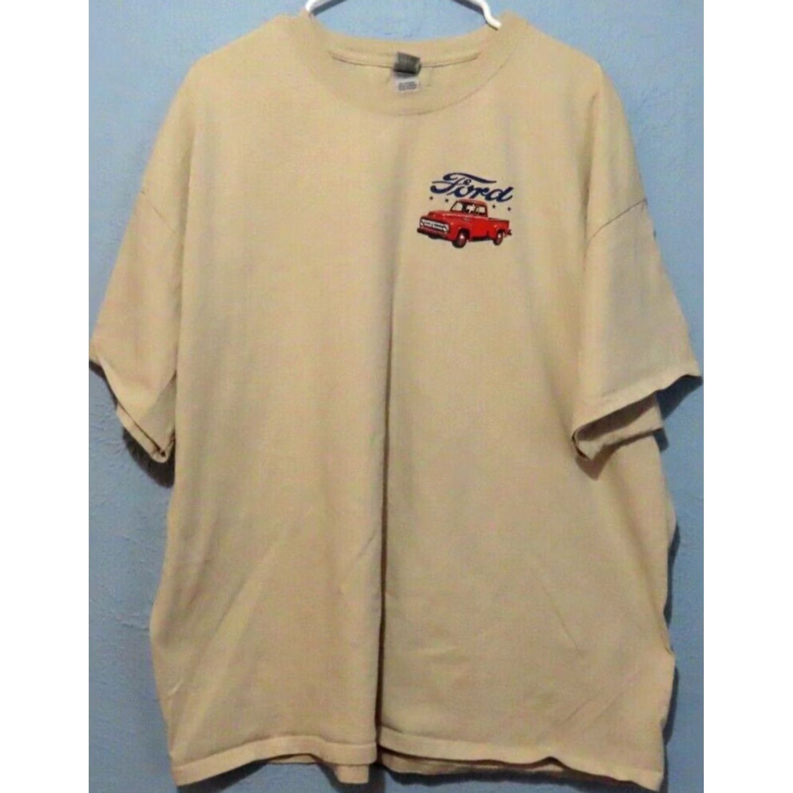 Gildan Gildan T-Shirt Mens 3XL Ivory Crew Neck Short Sleeve Trucks FoMoCo Genuine Ford Parts Size US XXL / EU 58 / 5 - 2 Thumbnail
