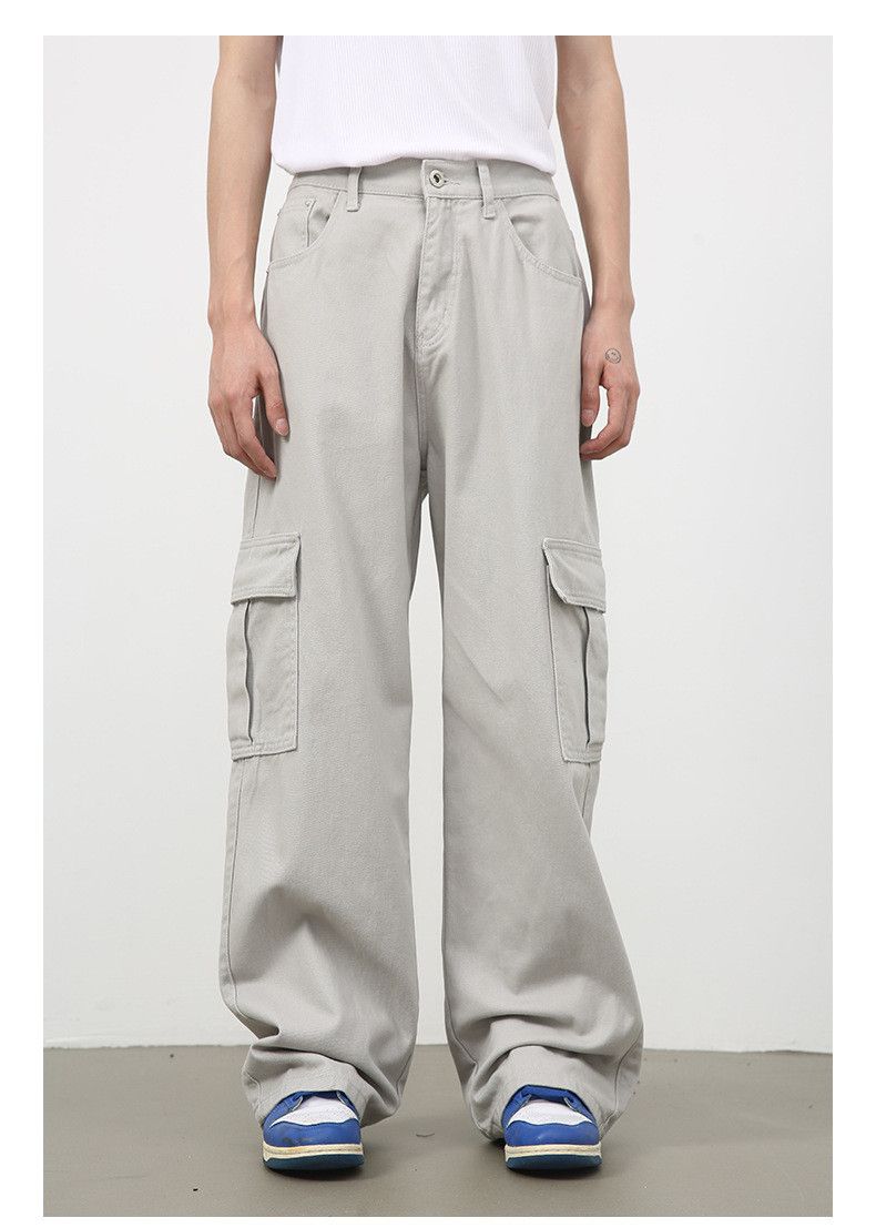 Japanese Brand × Jean Grey Casual Fashion Wide Leg Cargo Jeans Size US 32 / EU 48 - 1 Thumbnail