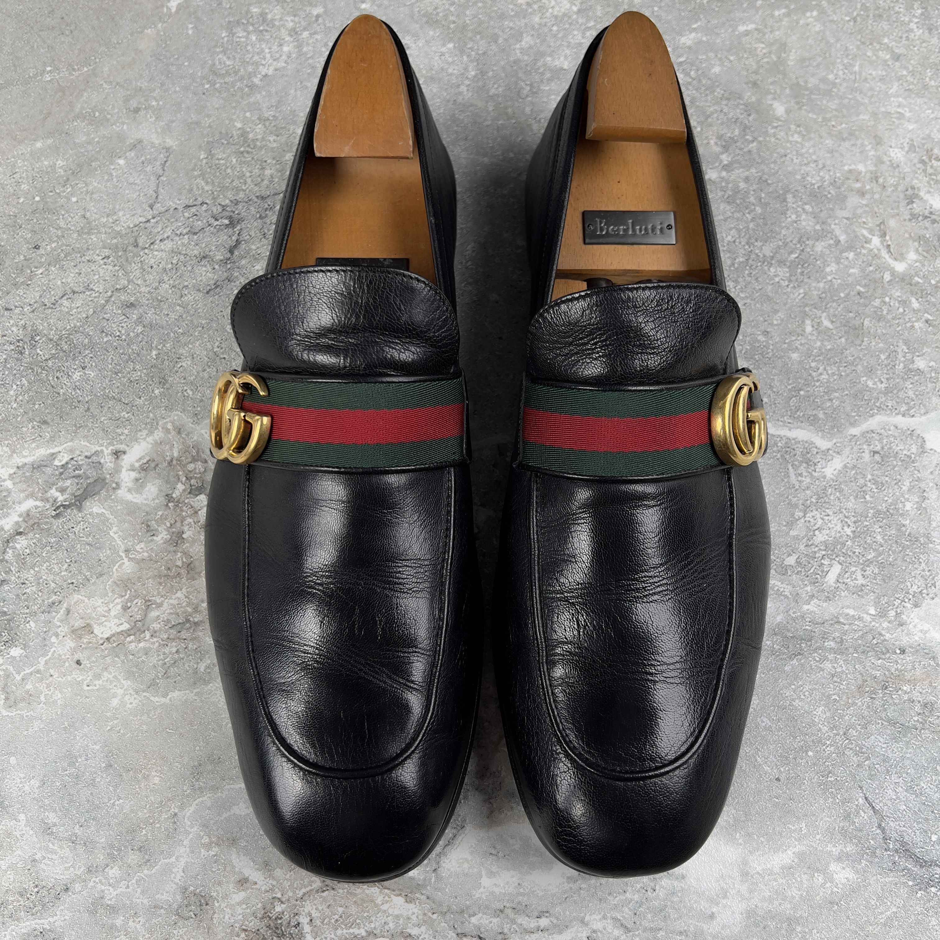 Gucci GUCCI Donnie Web Double GG Loafers Heels Leather Size US 10.5 / EU 43-44 - 4 Thumbnail