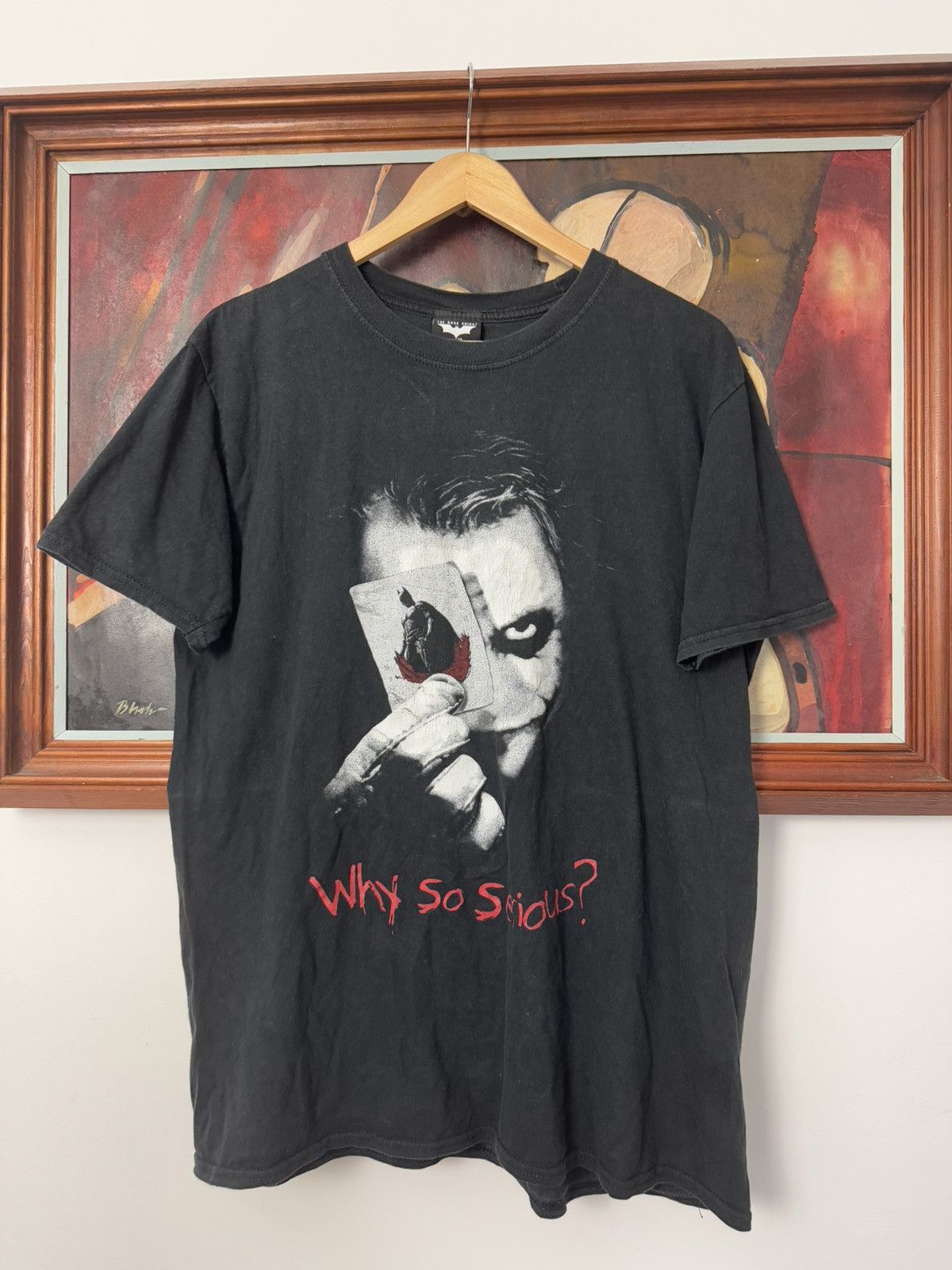 Y2K Batman Trilogy official Joker 00s tee why so serious