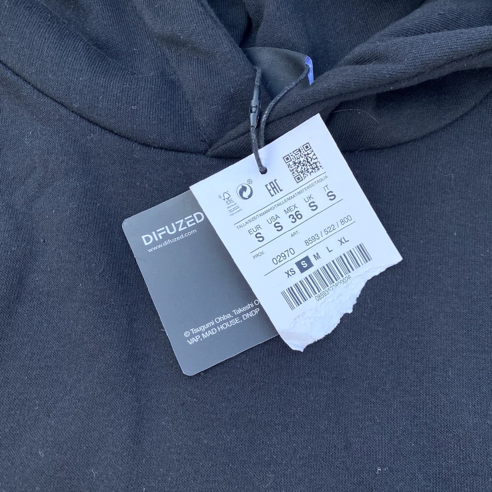 Vintage Difuzed x Death Note Paul&Bear Ryuk Graphic Black Hoodie Size Small Anime Size US S / EU 44-46 / 1 - 4 Thumbnail