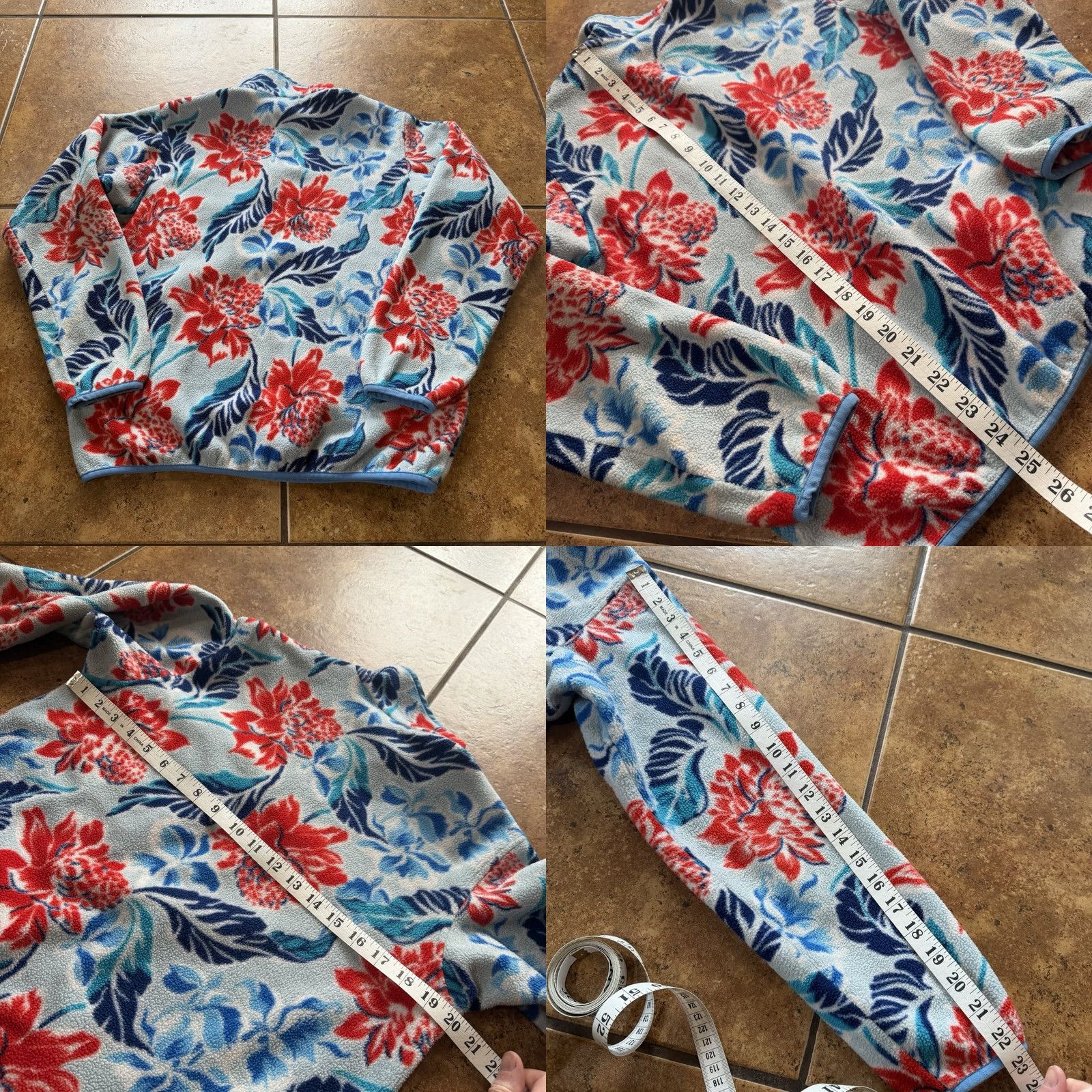 Patagonia PATAGONIA Synchilla Snap T MANOA DUSK Blue HAWAIIAN Floral Pullover Womens M Size M / US 6-8 / IT 42-44 - 8 Thumbnail