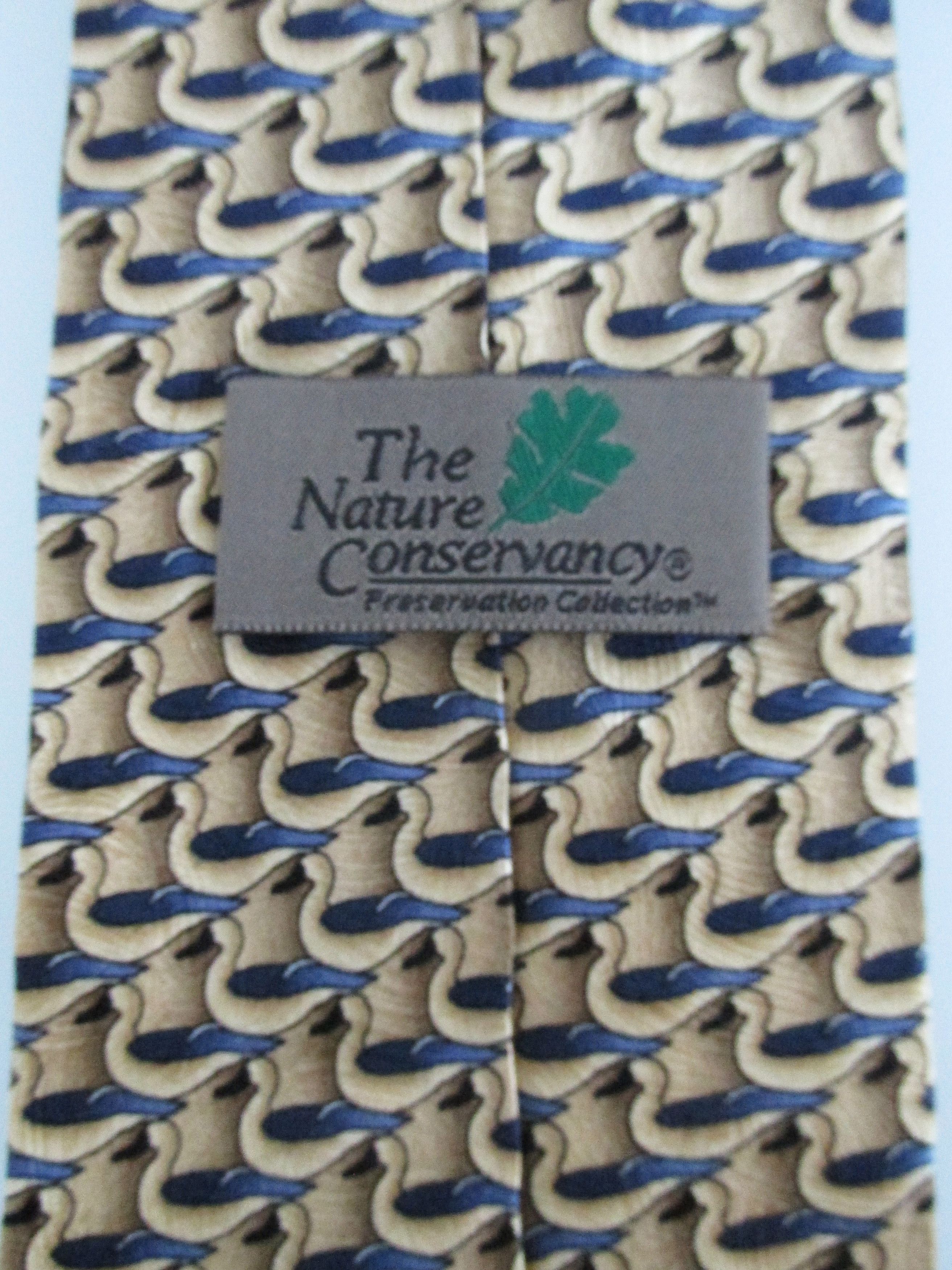 Other Nature Conservancy "Galapagos Pintail" Men's Silk Tie Size ONE SIZE - 6 Thumbnail