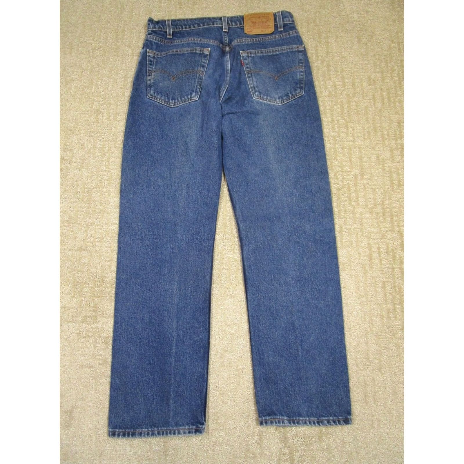 Levi's VINTAGE Levi's 505 Jeans Men 33x30 Blue Regular Fit Pants Dark Wash 90s Boys Girls Mens Womens Size US 33 - 3 Thumbnail