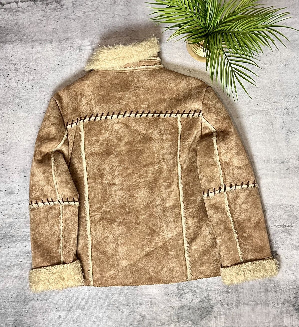 Vintage Crazy Vintage Sheepskin Jacket Size US XL / EU 56 / 4 - 9 Thumbnail