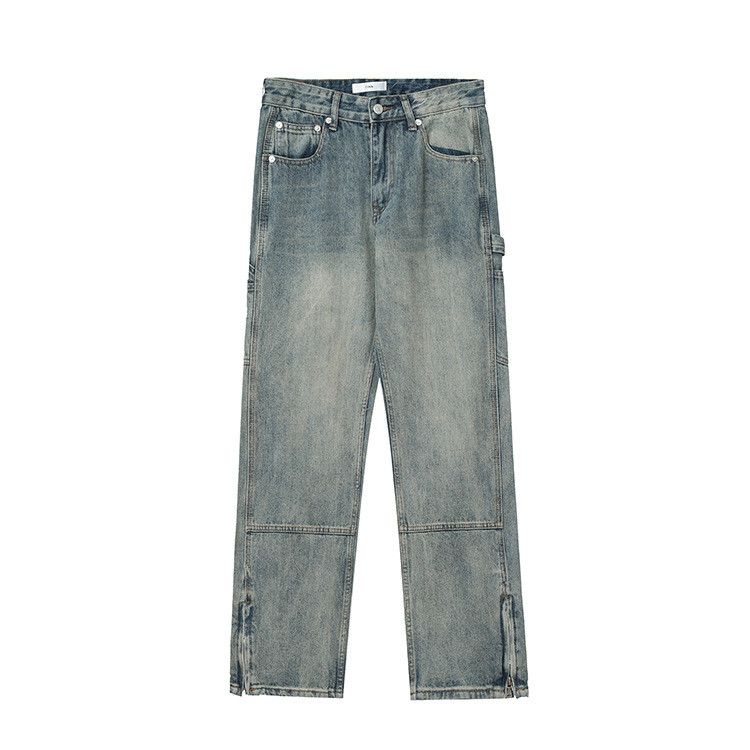 Vintage American street loose straight high waist casual jeans Size US 32 / EU 48 - 1 Thumbnail