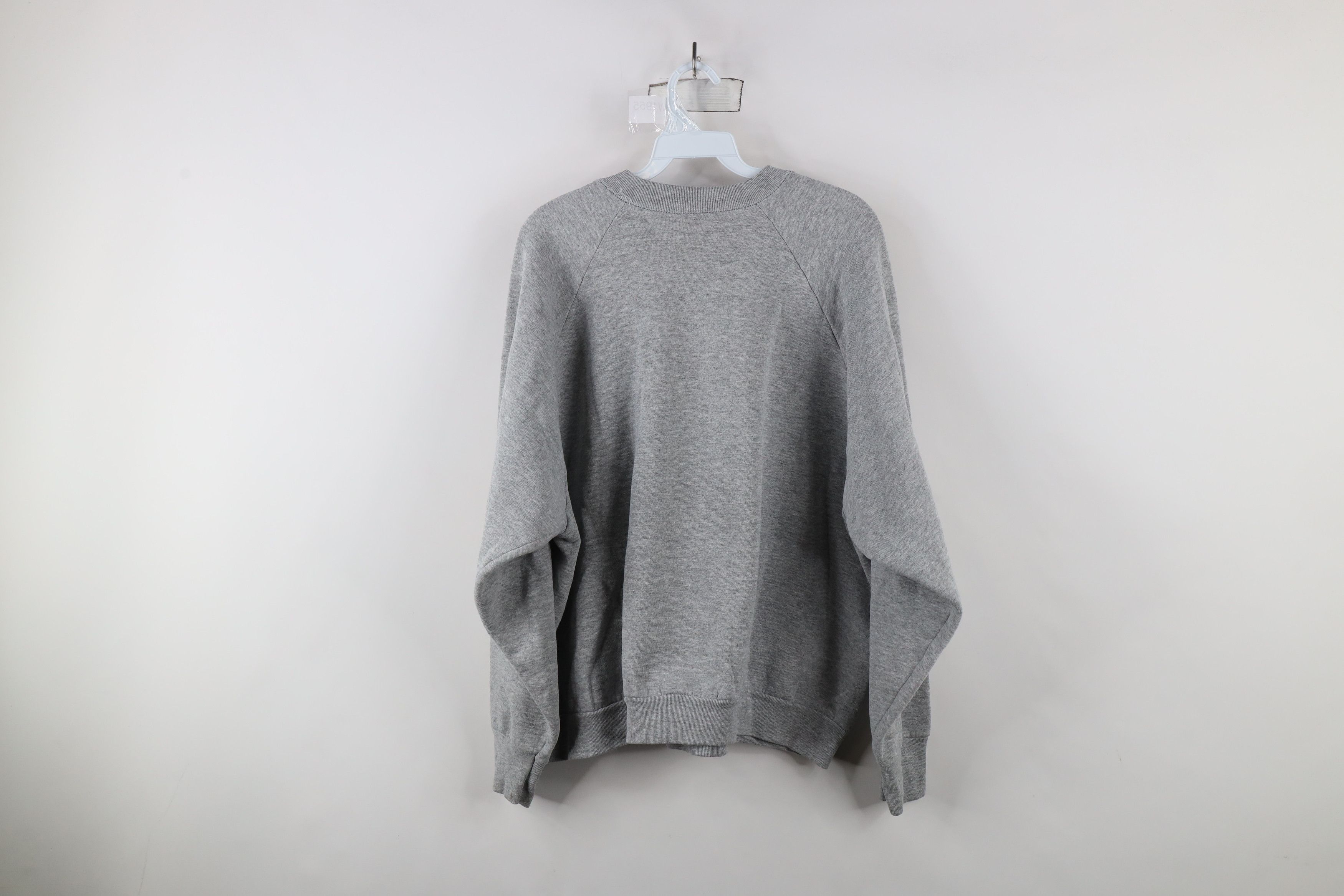 Vintage Vintage 90s Streetwear Crewneck Sweatshirt Heather Gray Size XXL / US 16-18 / IT 52-54 - 9 Thumbnail