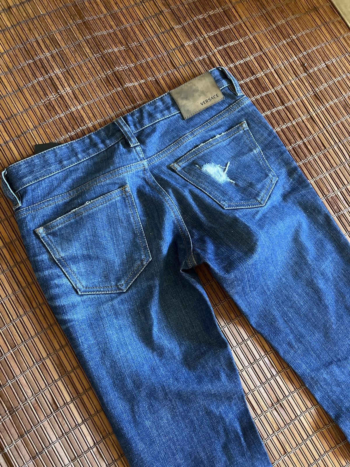 Versace Versace Jeans blue wash distressed bootcut denim Brand New Size 25" / US 0 / IT 36 - 3 Thumbnail