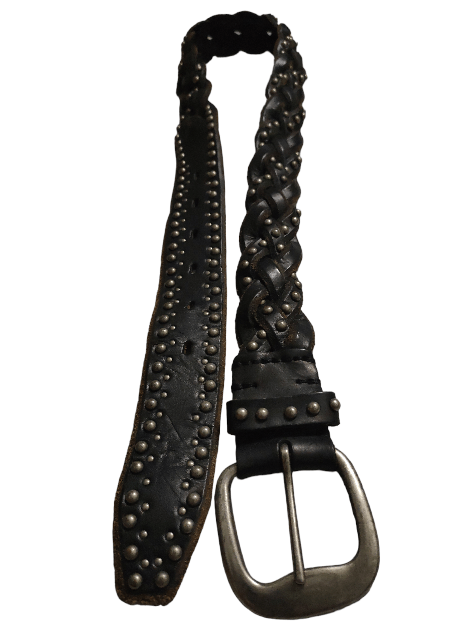 Handmade Fully Leather Belt Studded x Hand Made Designs Size 36 - 6 Thumbnail