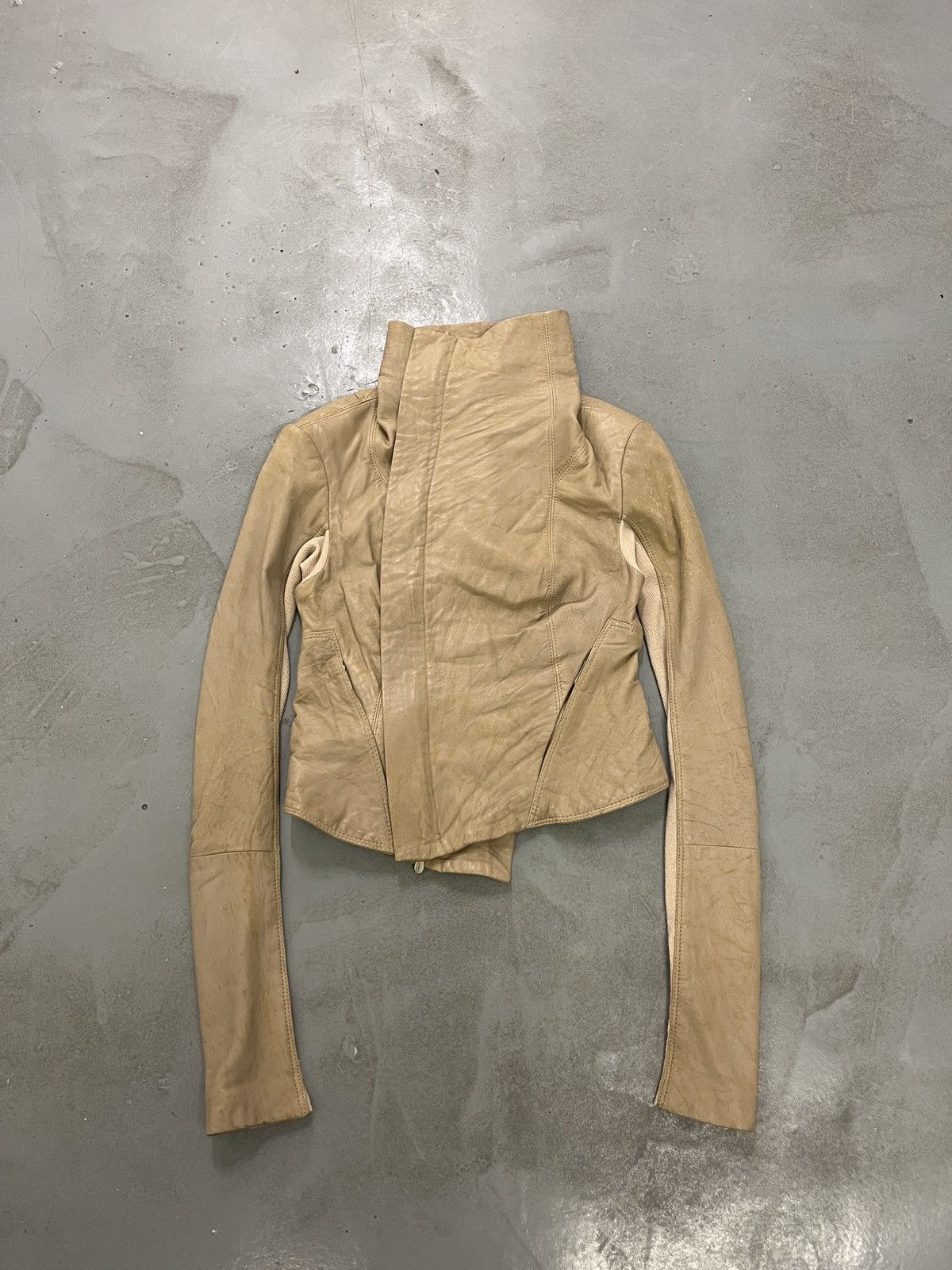 TWINSET Vintage Side Zipper Faded Leather Jacket Size S / US 4 / IT 40 - 1 Thumbnail