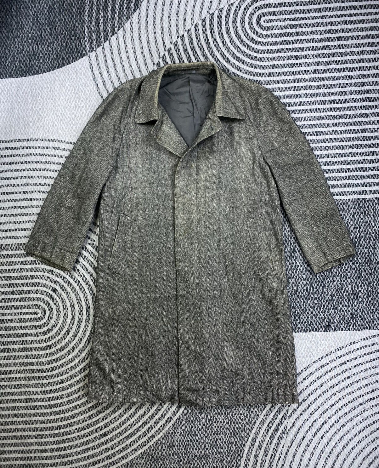 Lanvin Vintage Lanvin Grey Trench Coat Jacket Size US XL / EU 56 / 4 - 5 Thumbnail