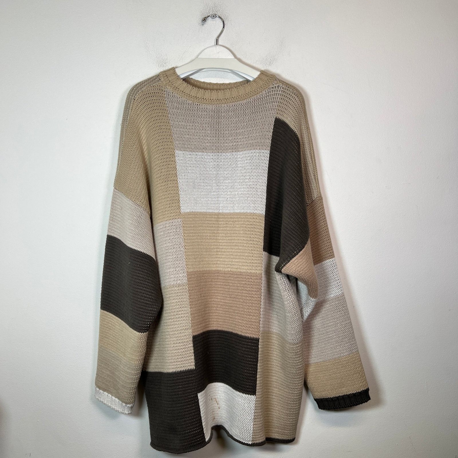 Jacquemus Jacquemus Brown Check Knit Sweater Size L Size US XL / EU 56 / 4 - 1 Thumbnail