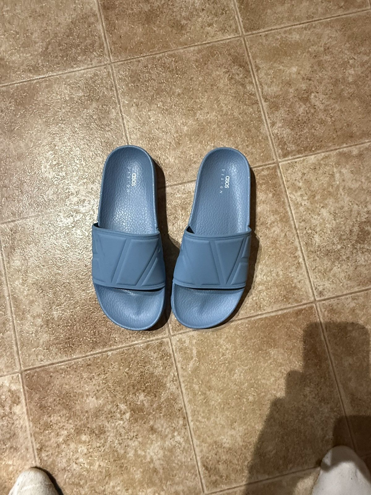 Asos Men’s Baby blue Flip flops/ slide on Size US 8 / EU 41 - 1 Thumbnail