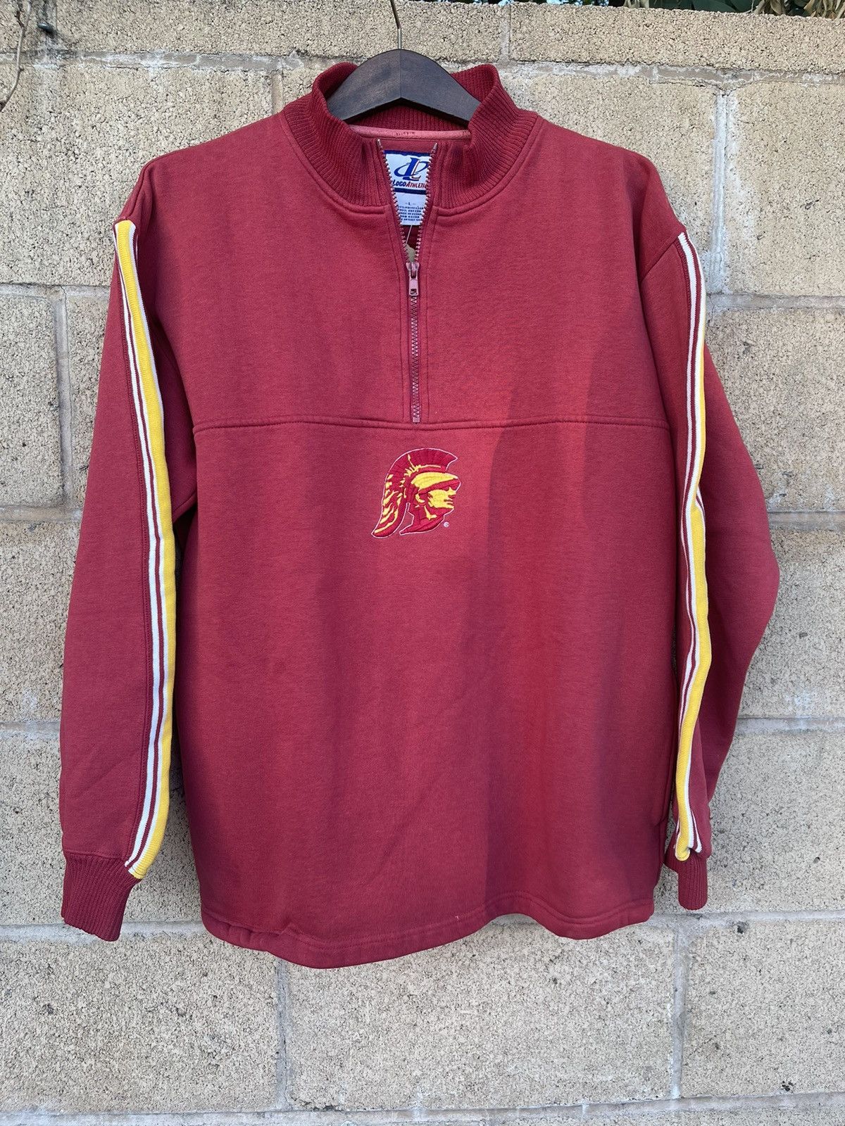 Vintage Vintage USC 1/4 Zip Sweater Size US L / EU 52-54 / 3 - 1 Thumbnail