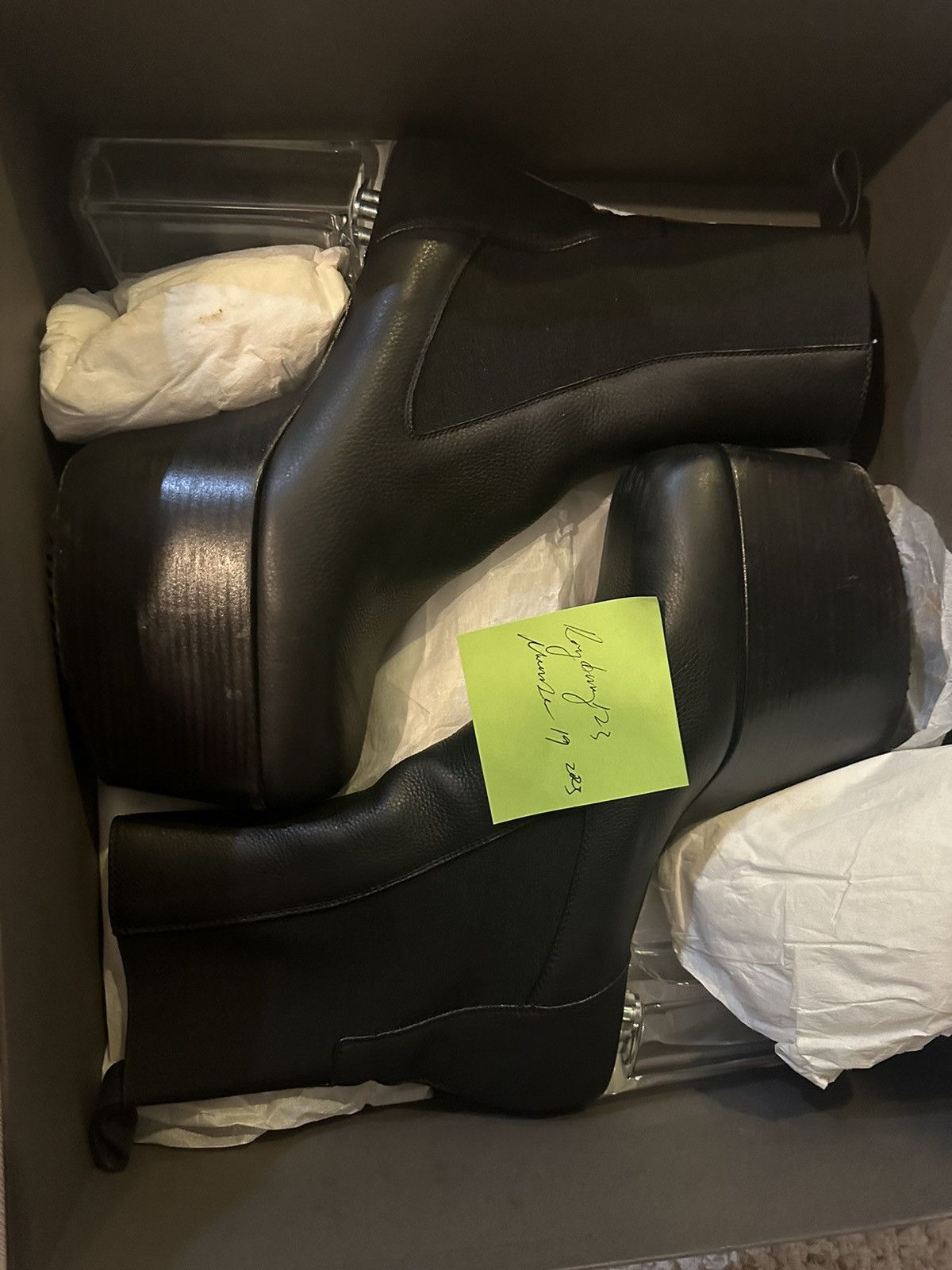 image of Rick Owens Kiss Boots Heel Shoes in Black, Men's (Size 10)