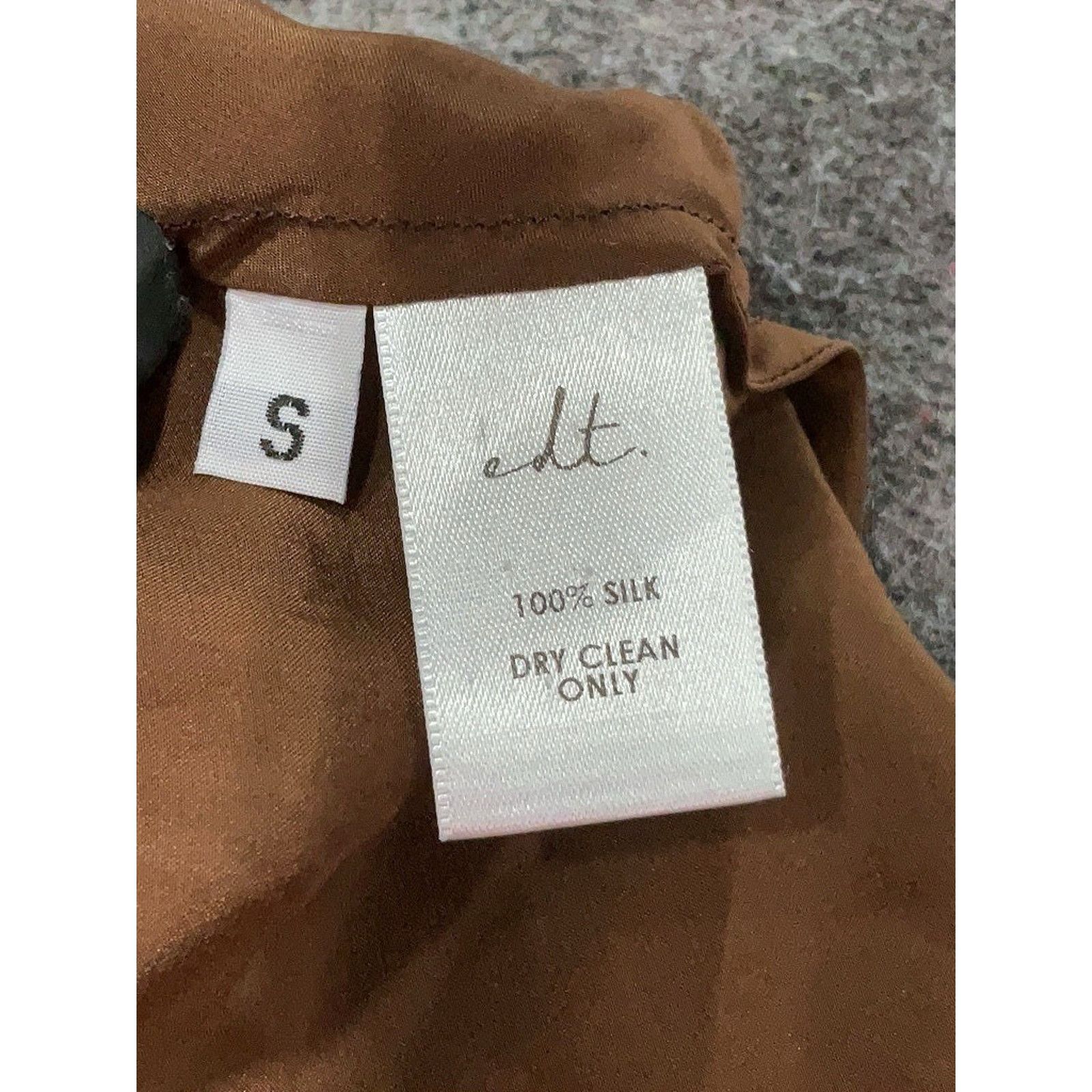 REVOLVE EDT Silk Brown Mock Neck Open Back Mini Dress Small Size S / US 4 / IT 40 - 5 Thumbnail