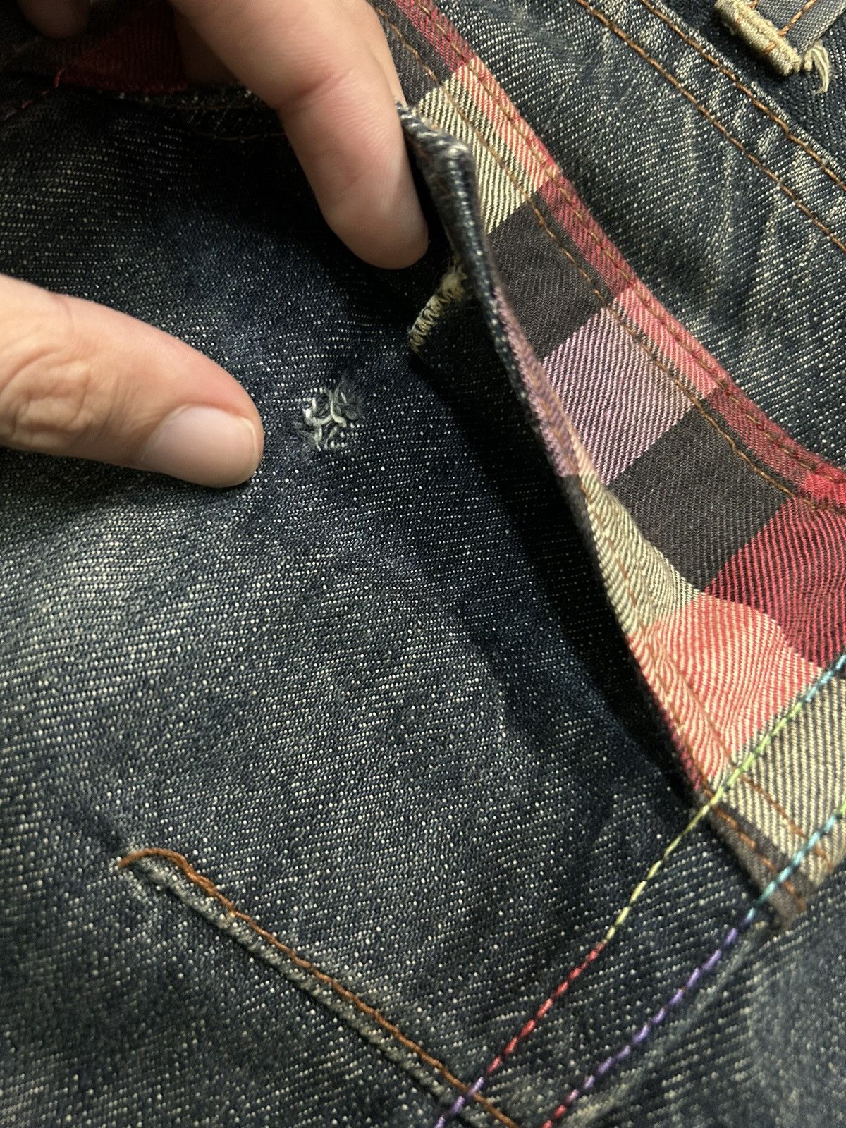 Japanese Brand × Kapital × Vintage Double Waist Dominate Japanese Punk Style Denim Jeans Size US 31 - 11 Thumbnail
