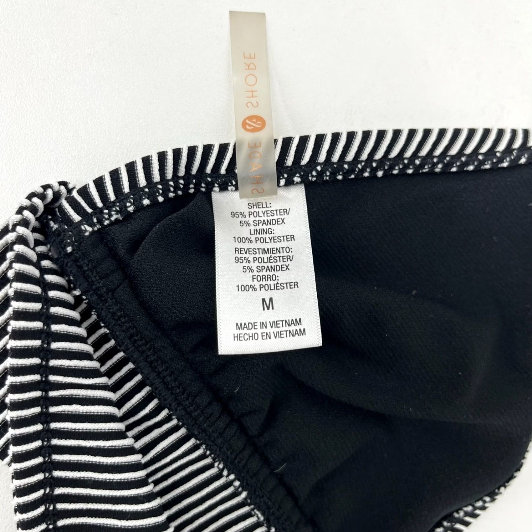 Vintage Shade & Shore Bikini Top Women's M Black Striped Triangle Wireless Halter Top M BLACK Striped Triangle Wireless Women’s Bikini Top Size M / US 6-8 / IT 42-44 - 8 Thumbnail