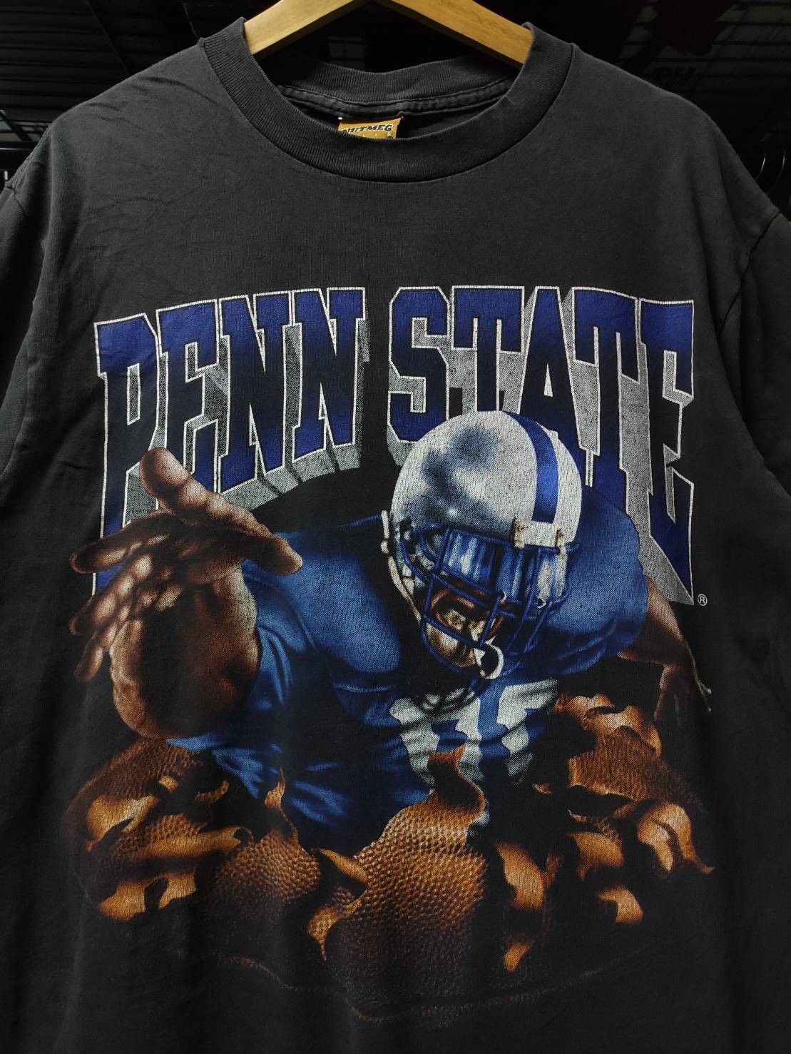 image of VTG 90's Penn State Nittany Lions Made In Usa T-Shirt in Black, Men's (Size Large)