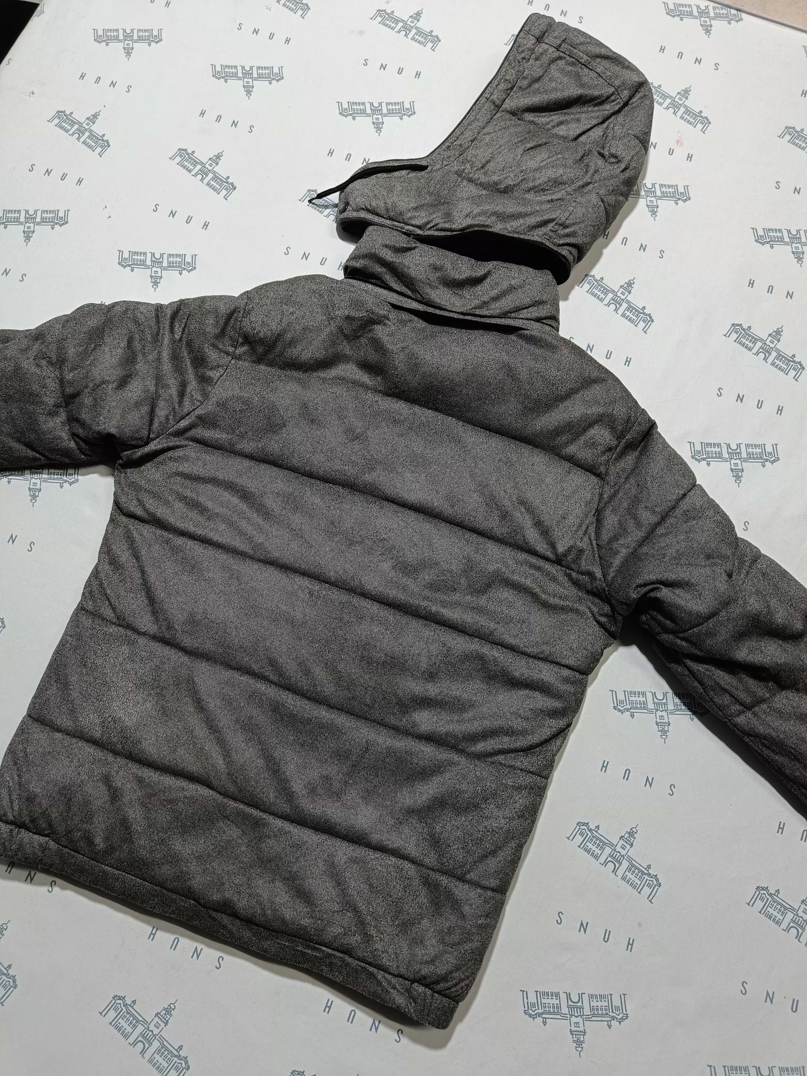 Japanese Brand MEN BAT-SU ZIPPER BUTTON UP HOODIE PUFFER JACKET Size US M / EU 48-50 / 2 - 8 Thumbnail