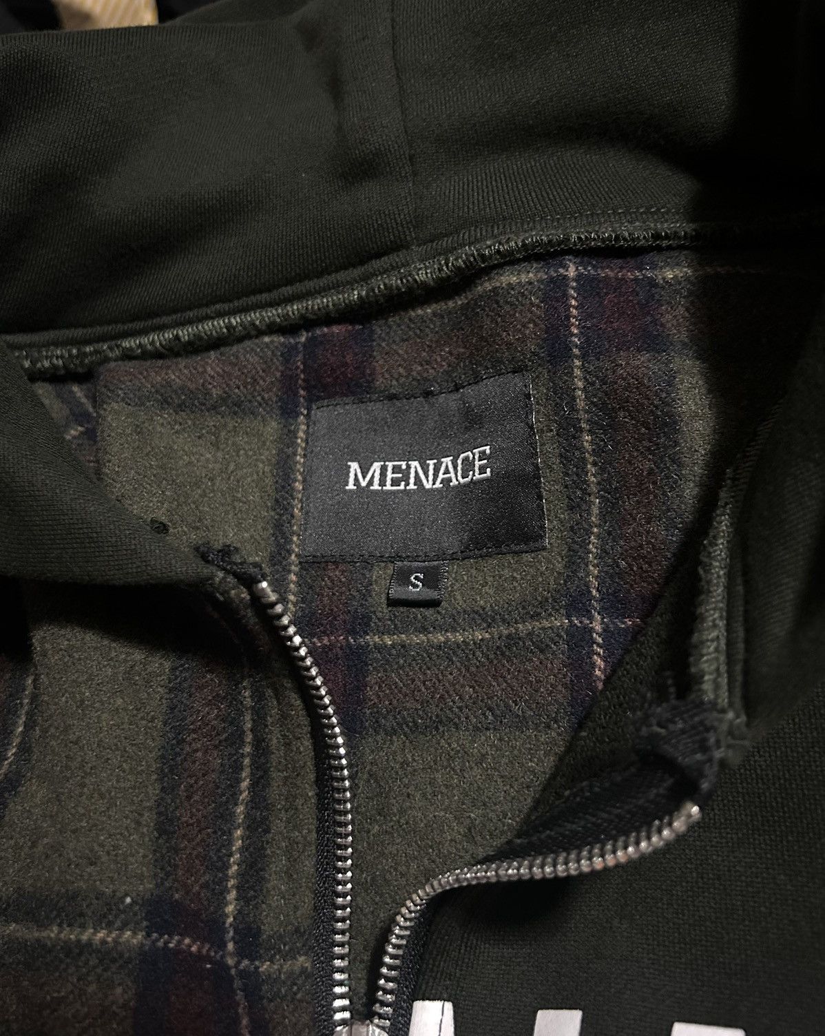 Menace MENACE Split Wool Plaid Hoodie Size US S / EU 44-46 / 1 - 3 Thumbnail