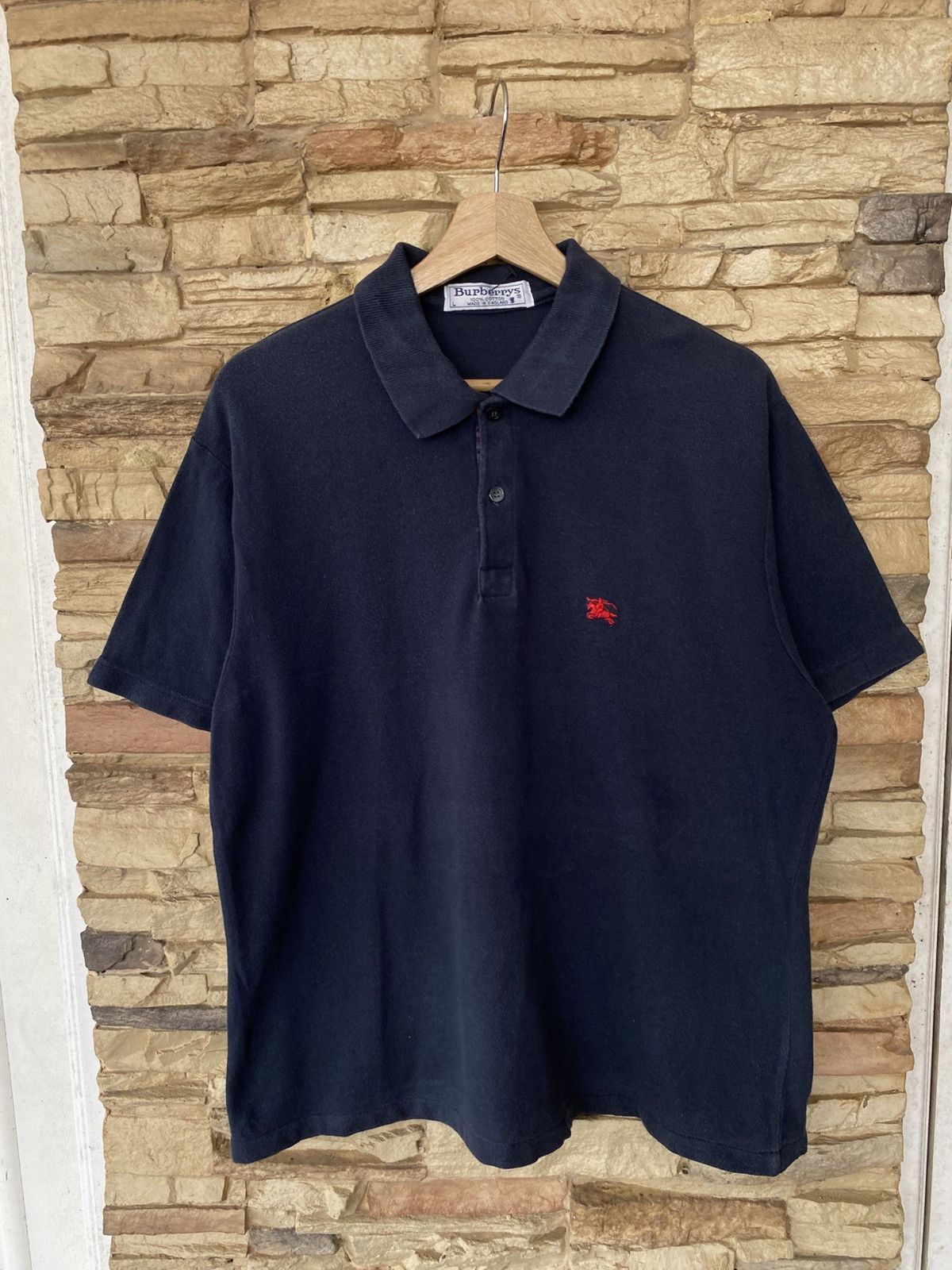 Burberry Rare Vintage Burberrys England Nova Check Polo Shirt Size US L / EU 52-54 / 3 - 3 Thumbnail