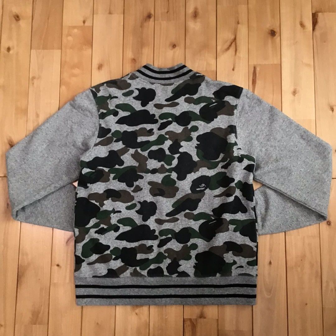 Bape 2015 BAPE Heather Gray Sweat varsity jacket A Bathing Ape Size US L / EU 52-54 / 3 - 2 Thumbnail