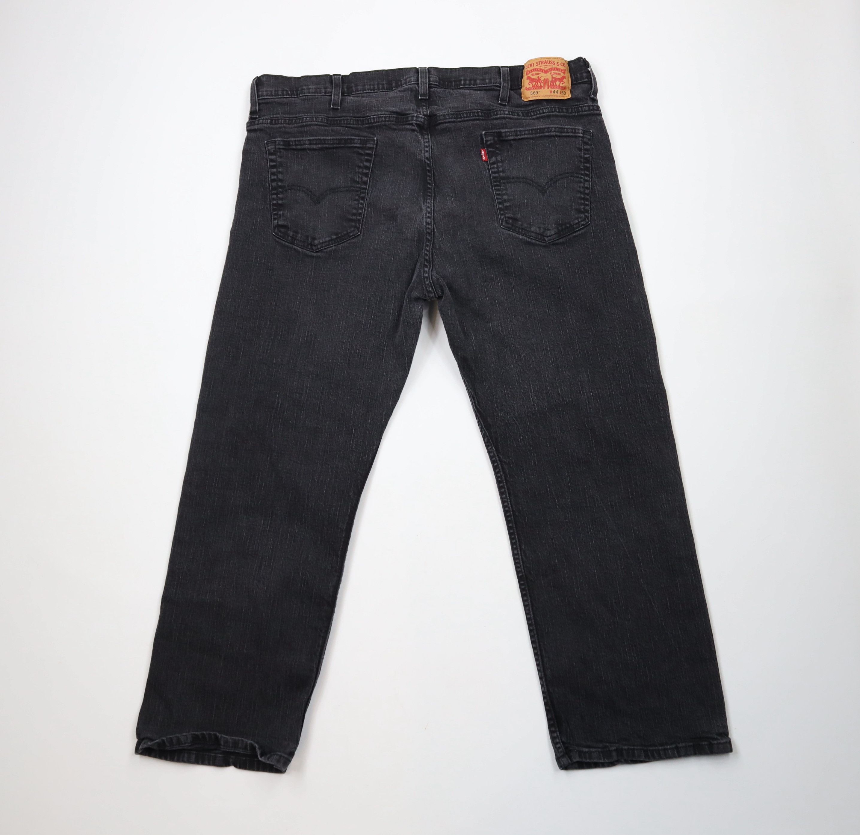 Levi's × Vintage Vintage Y2K Levis 569 Fit Straight Wide Leg Jeans Black Size US 44 / EU 60 - 8 Thumbnail