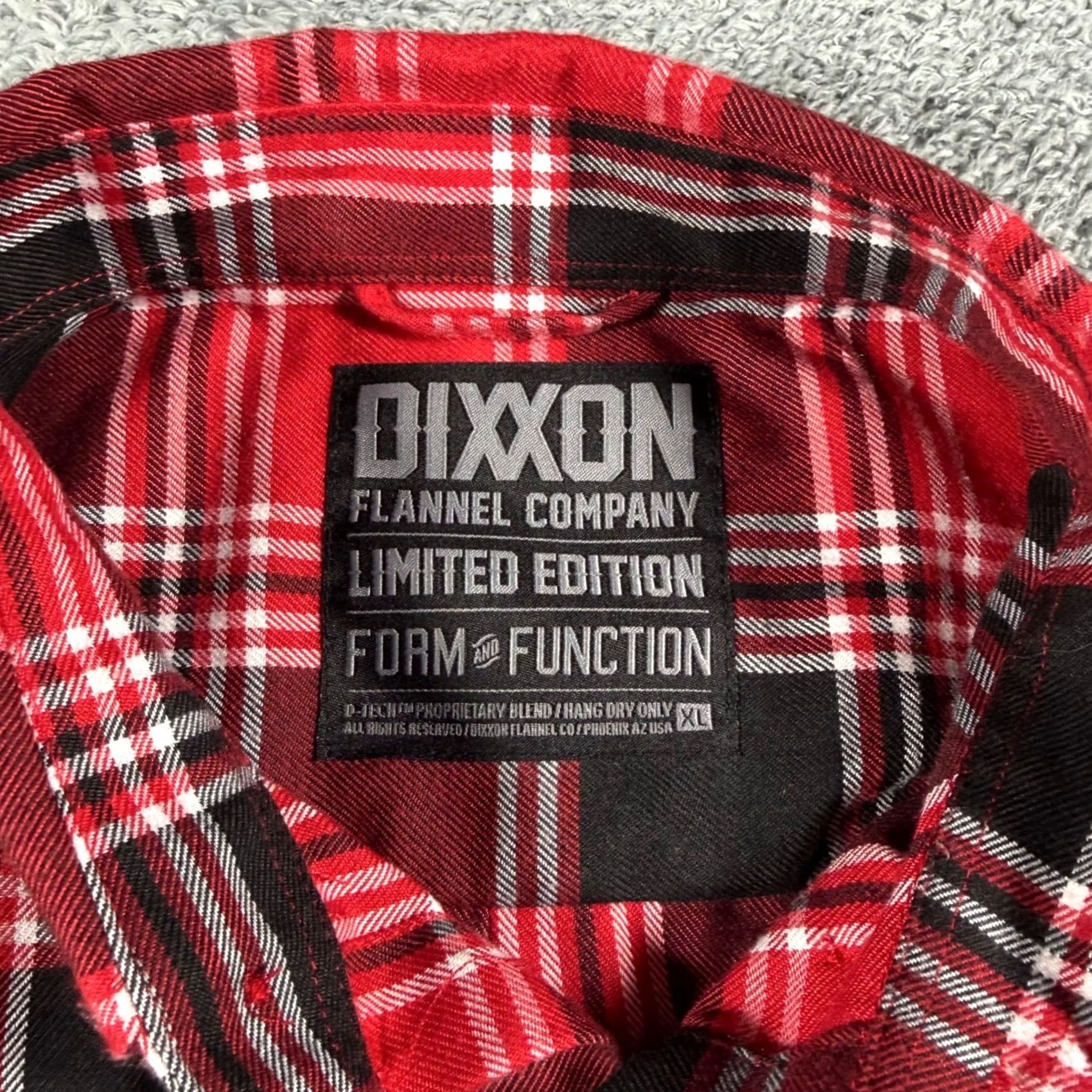 Vintage Dixxon Flannel Shirt Mens XL Red Black Plaid Limited Edition Snap-on Button-Up Size US XL / EU 56 / 4 - 3 Thumbnail