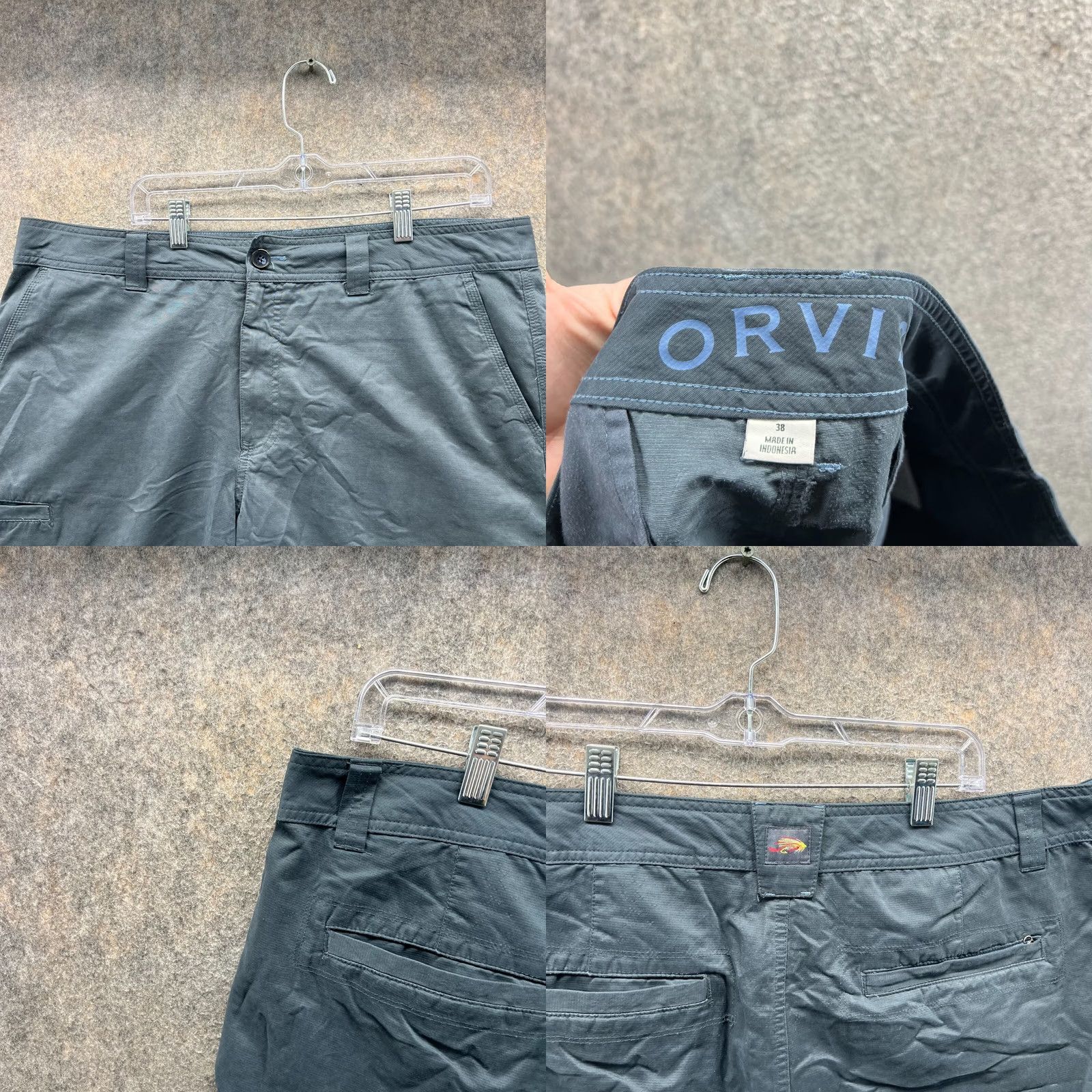 Orvis Orvis Mens Shorts 38 Gray Chino Flat Front Cotton Casual Golf Hiking Vintage? Size US 38 / EU 54 - 8 Thumbnail