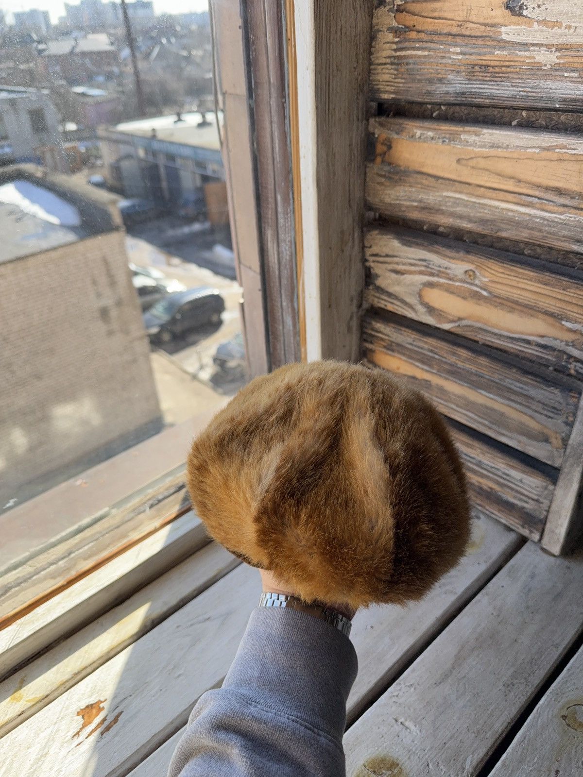 Japanese Brand 90s Vintage Brown Fur Beret Hat Y2K Russian Style Unisex Size ONE SIZE - 11 Thumbnail