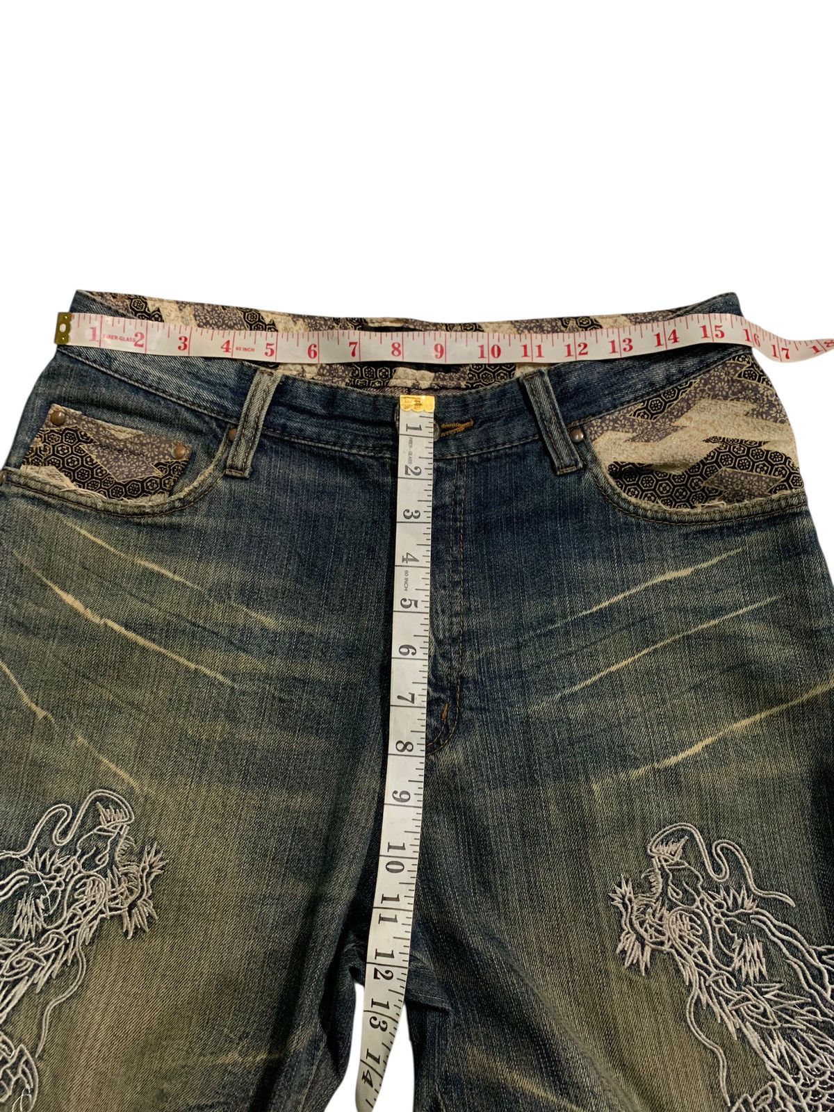 Kapital DRAGON EMBROIDERY INSPIRED BY KARAKURI DISTRESSED DENIM Size US 32 / EU 48 - 20 Thumbnail