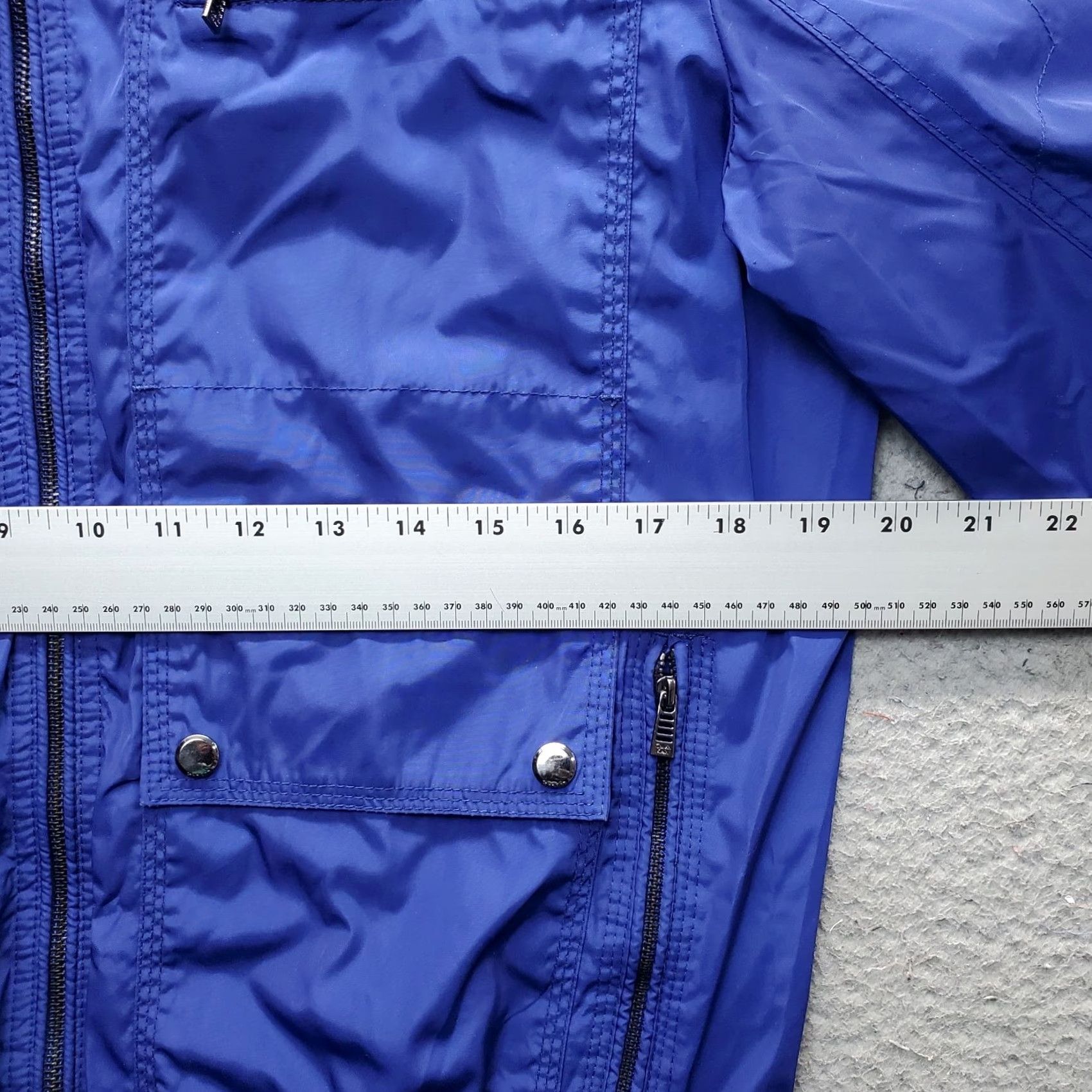 Calvin Klein Calvin Klein Lightweight Jacket Womens Small Blue Lined Packable Hood Full Zip Windbreaker, 100% Polyester, Regular, Blue, Size S Womens Size S / US 4 / IT 40 - 4 Thumbnail