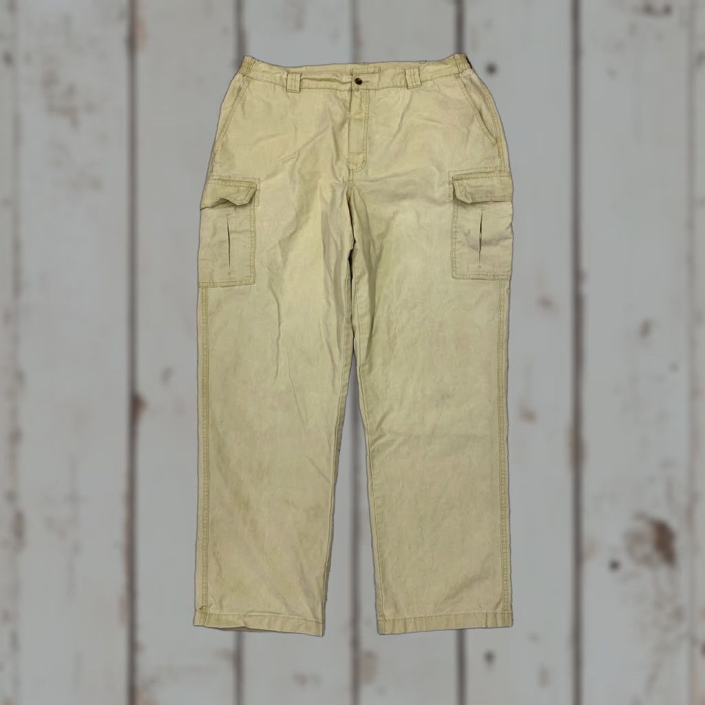 Vintage VINTAGE LL Bean Cargo Pants Mens 40x34 Beige Canvas Straight Regular Pants 90s Nature Retro Grunge Hipster Mens Size US 40 / EU 56 - 1 Thumbnail