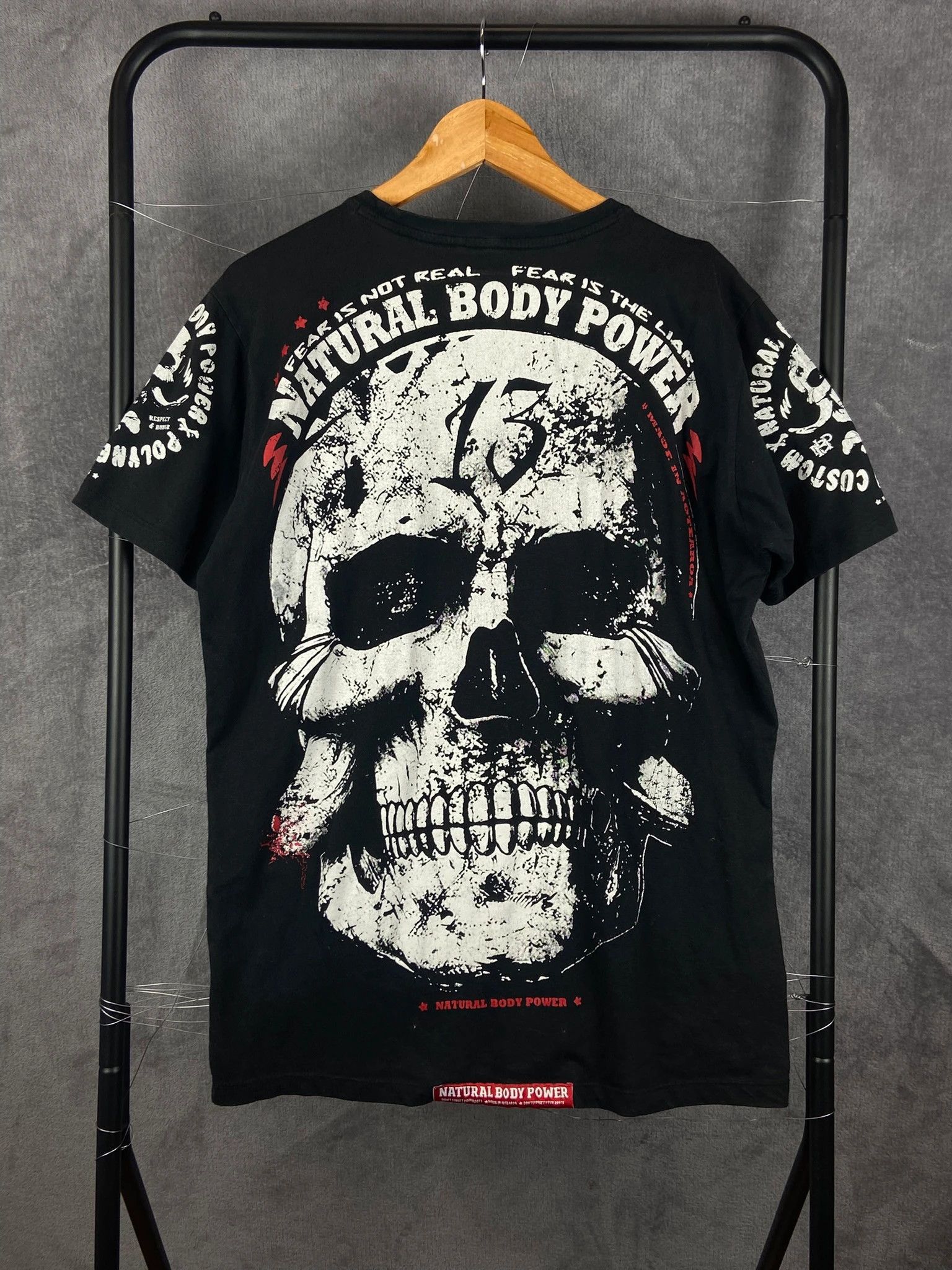 Affliction Affliction Skull Graphic Tee Natural Body Power L Size US L / EU 52-54 / 3 - 4 Thumbnail