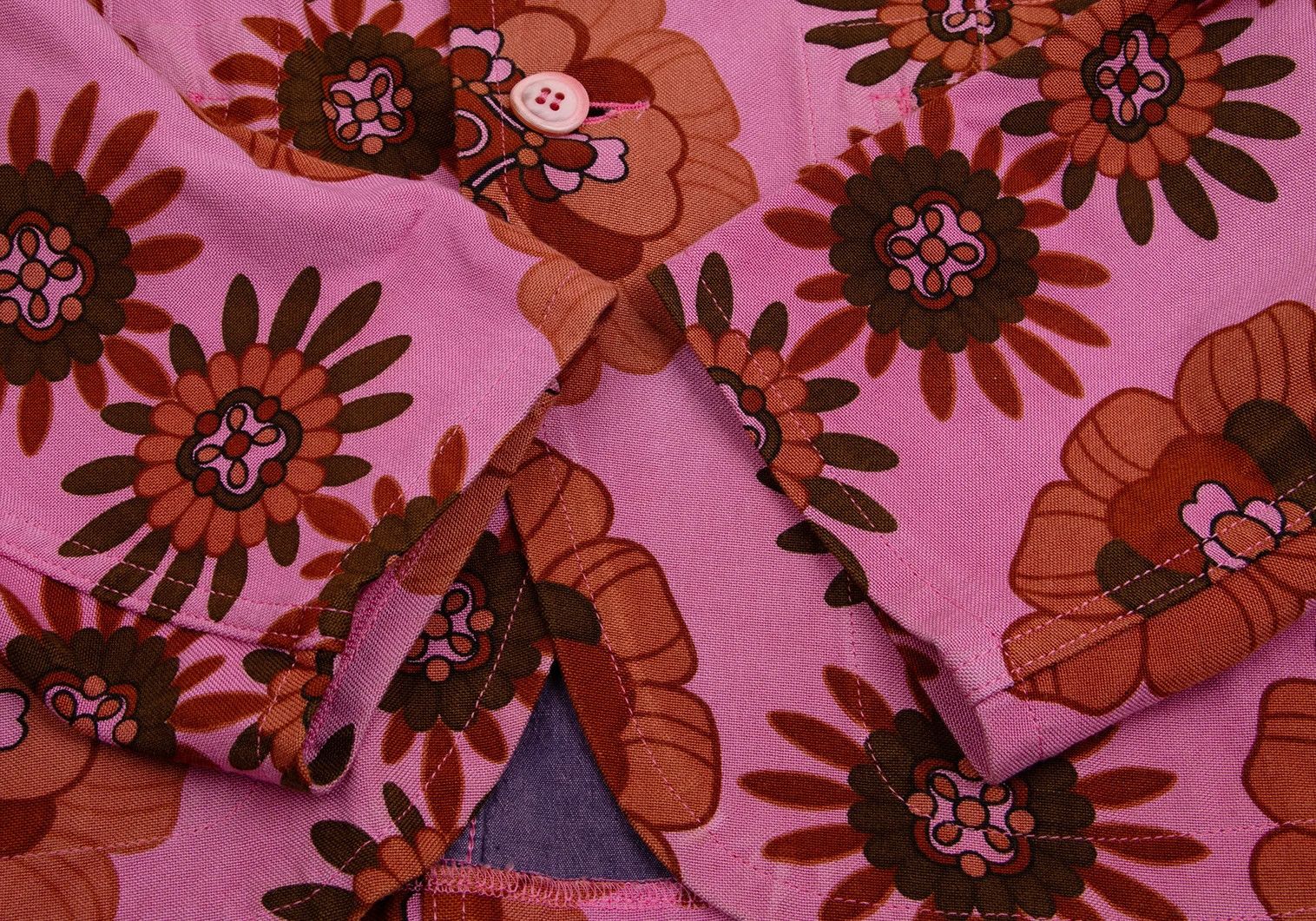 Comme des Garcons Homme Plus Product Dyed Flower Print Jacket in Pink and Brown Size US M / EU 48-50 / 2 - 7 Thumbnail