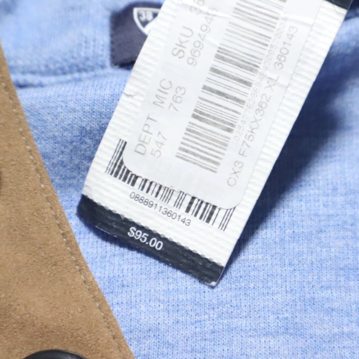 Cremieux Daniel Cremieux Henley Neck Patch Solid Long Sleeve Sweater Blue Men's XL Shirt Size US XL / EU 56 / 4 - 6 Thumbnail