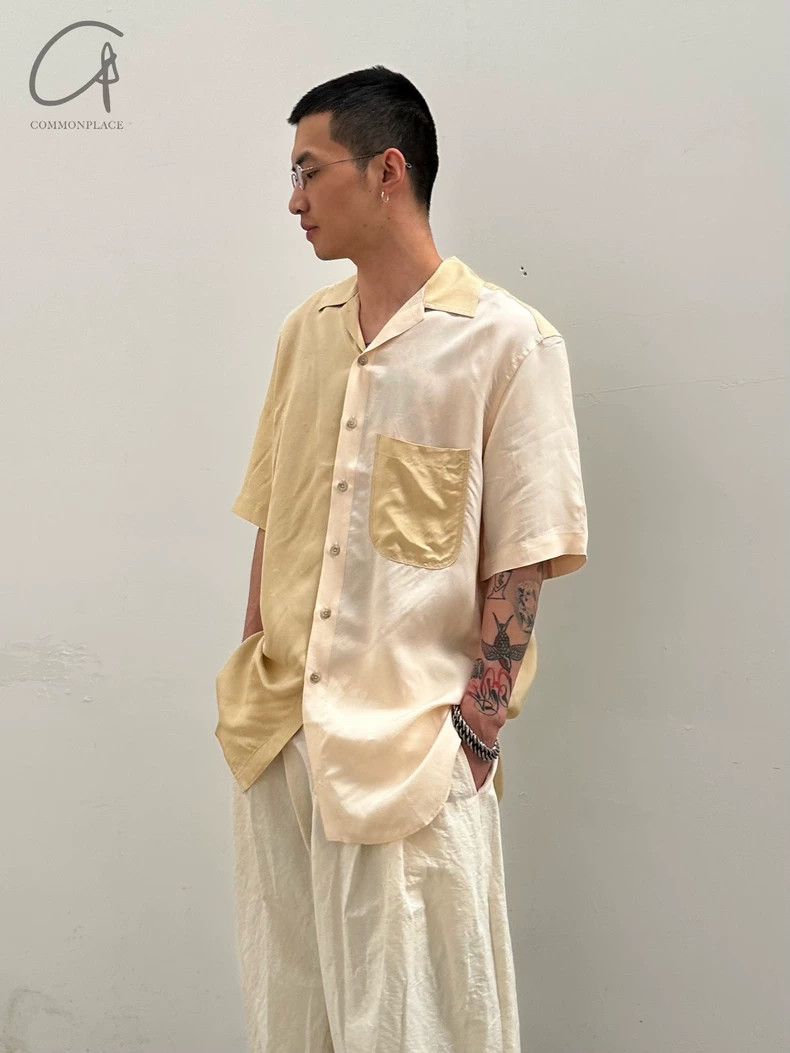 Song For The Mute Song For The Mute light yellow patched pocket loose short- Size US M / EU 48-50 / 2 - 5 Thumbnail