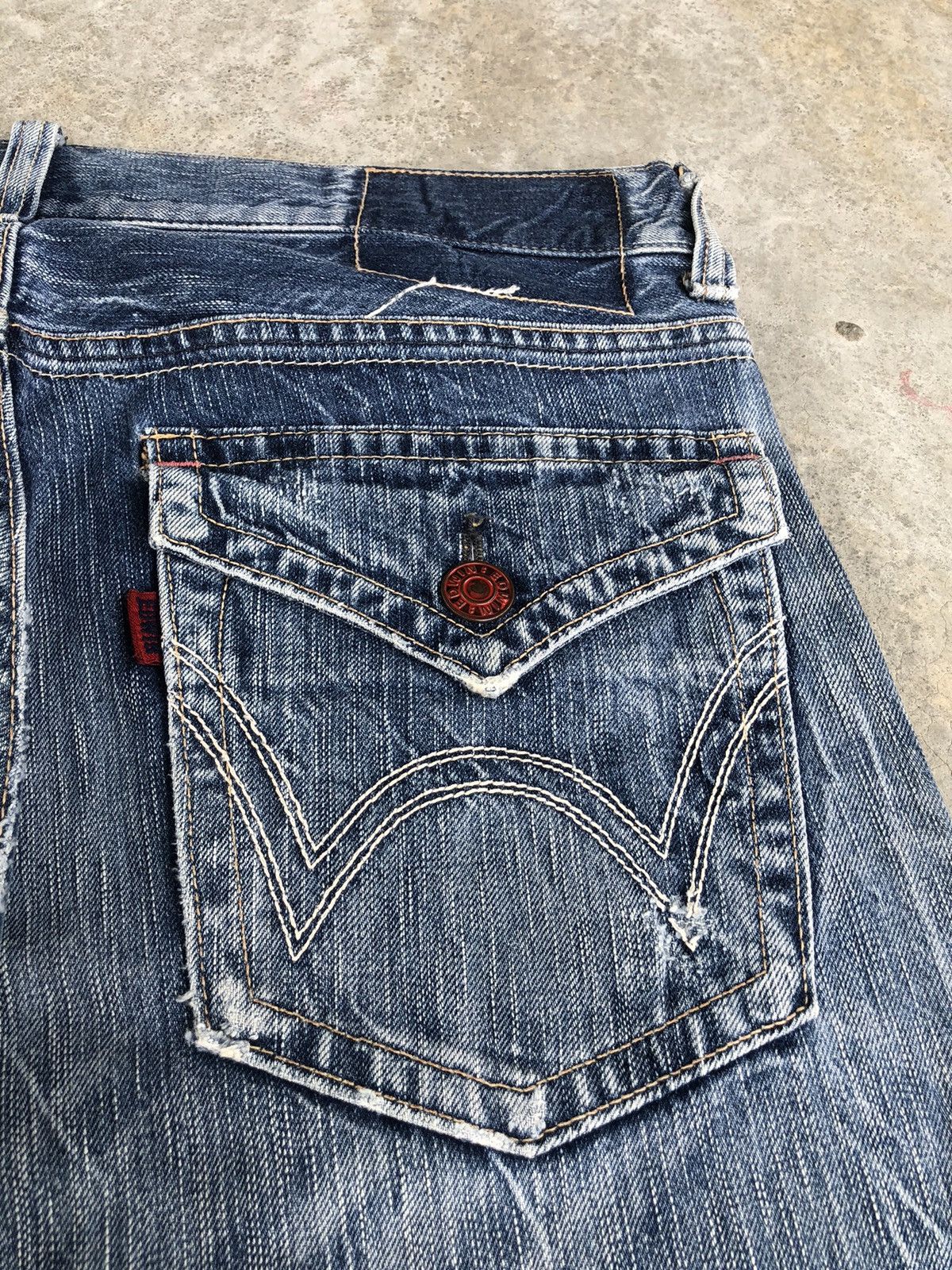 If Six Was Nine Japanese Edwin 503 Flared Jeans Distressed Jeans Size US 34 / EU 50 - 16 Thumbnail