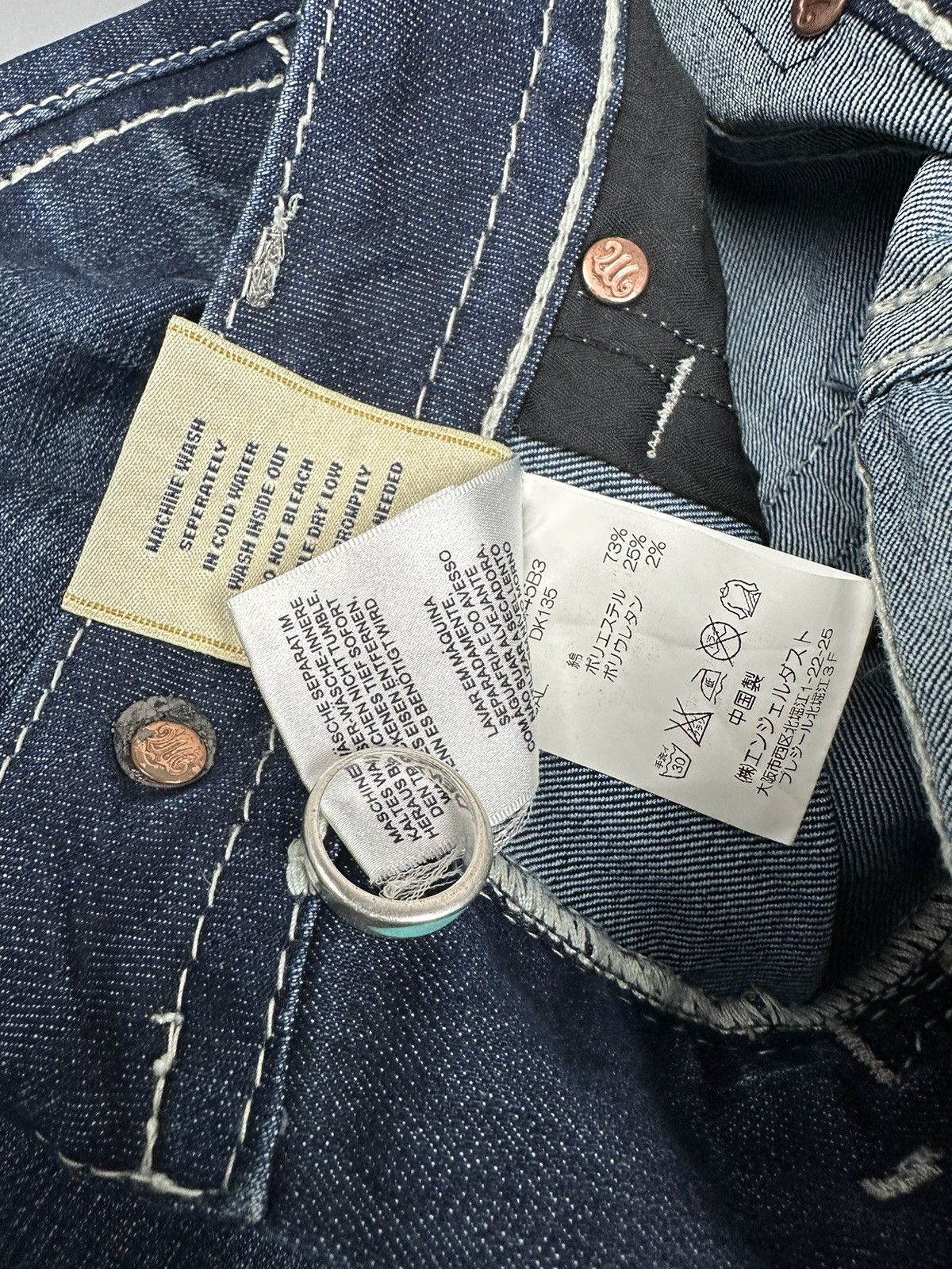 If Six Was Nine × Le Grande Bleu (L.G.B.) 🔥Flared🔥Miss Me Inspired by Chrome Hearts Design Denim Size US 29 - 14 Thumbnail