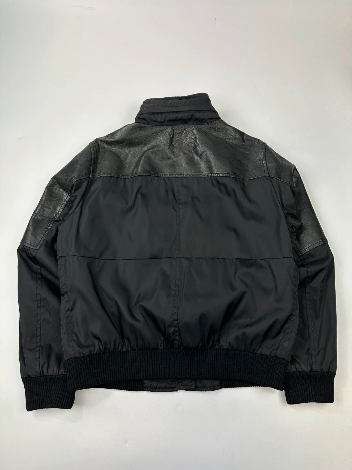 Prada Prada Milano FW09 Black Leather & Nylon Padded Bomber Jacket Size US M / EU 48-50 / 2 - 5 Thumbnail