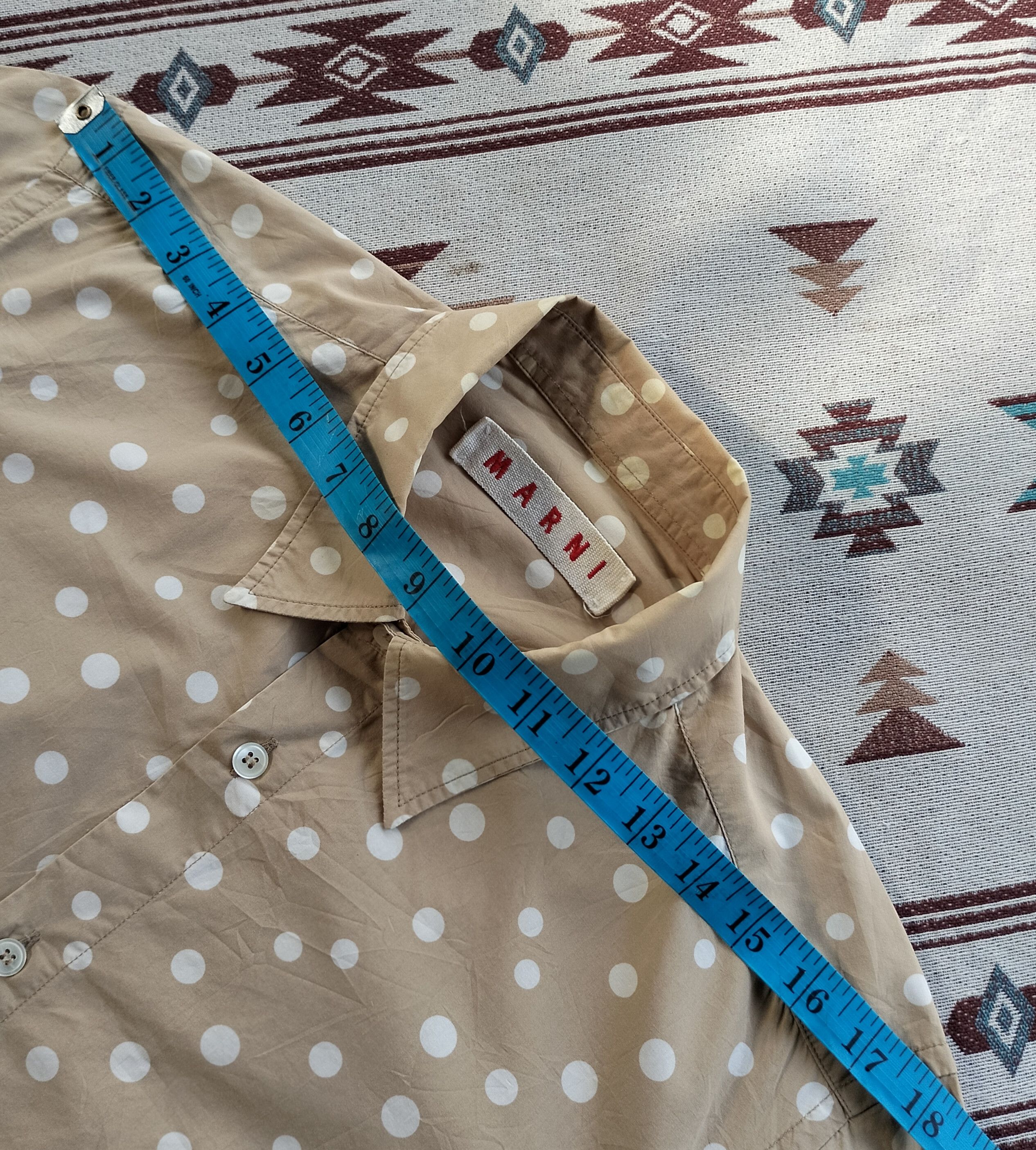 Marni Marni beige pattern Ls shirt Size US S / EU 44-46 / 1 - 11 Thumbnail