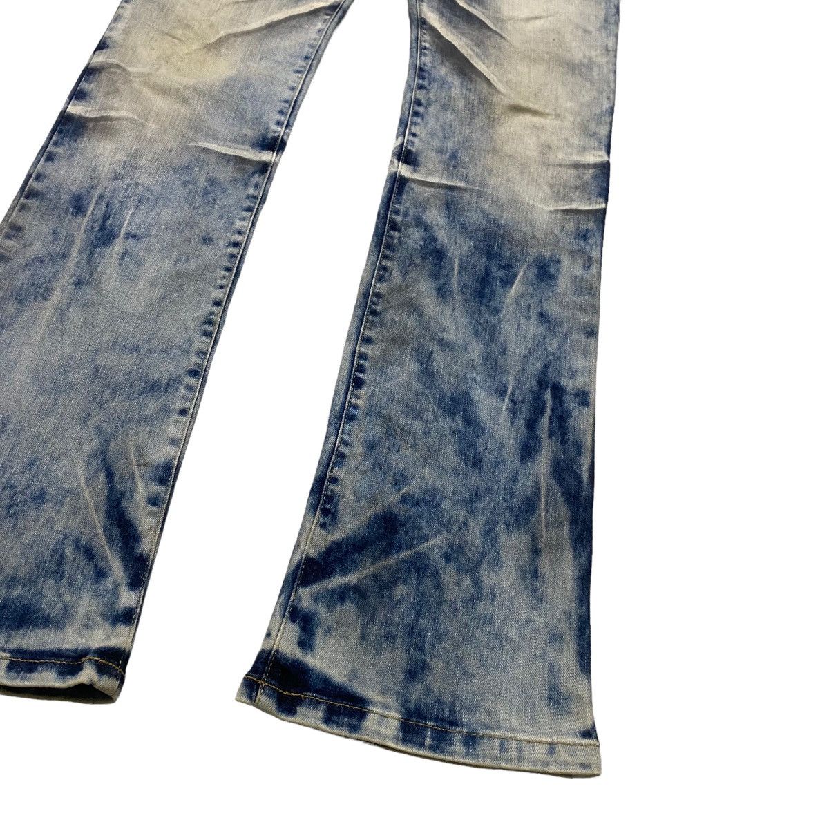 Tornado Mart Tornado Mart Acid Wash whisker Denim Wolf Cut Flare Jeans Size US 32 / EU 48 - 8 Thumbnail