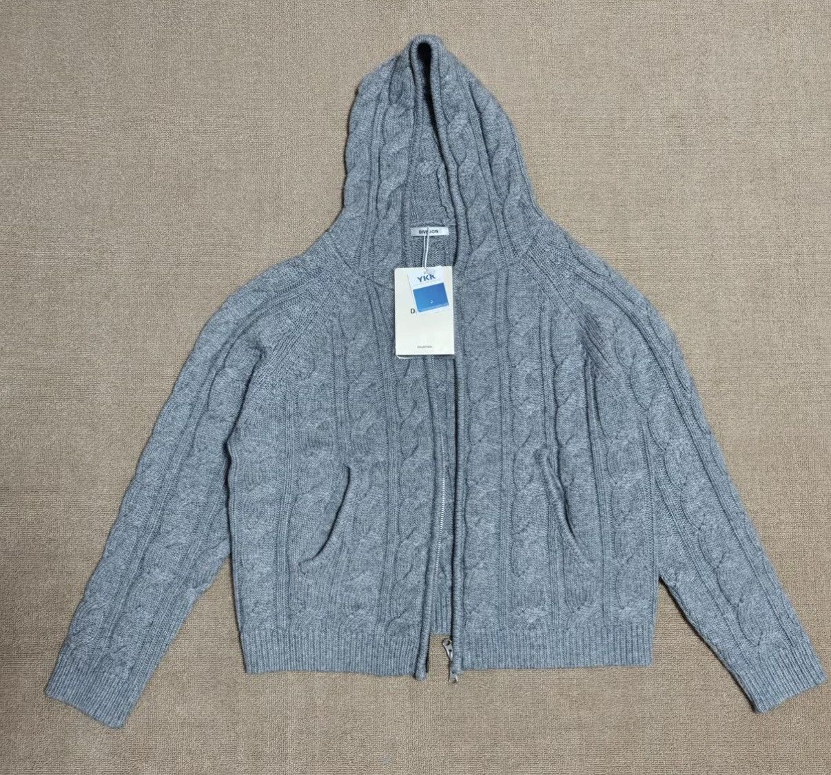 (di)vision DivisionStore 24AW Cable Knit Wool-Blend Hooded Cardigan Size US M / EU 48-50 / 2 - 1 Thumbnail