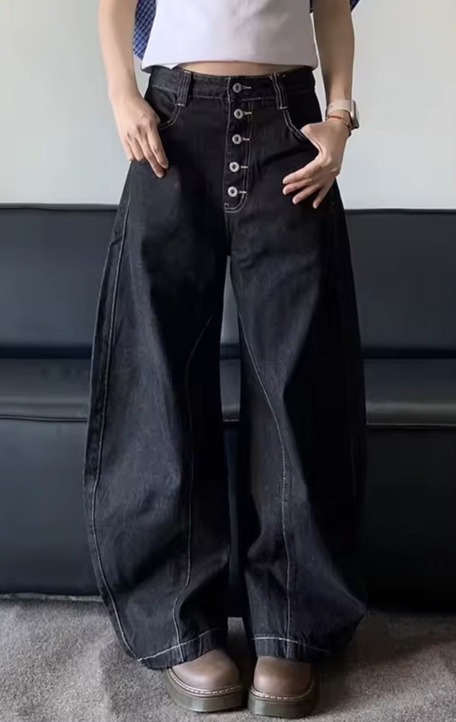 Jean Hamasaki x azawa Baggy Wide Leg Jeans Size US 28 / EU 44 - 4 Thumbnail