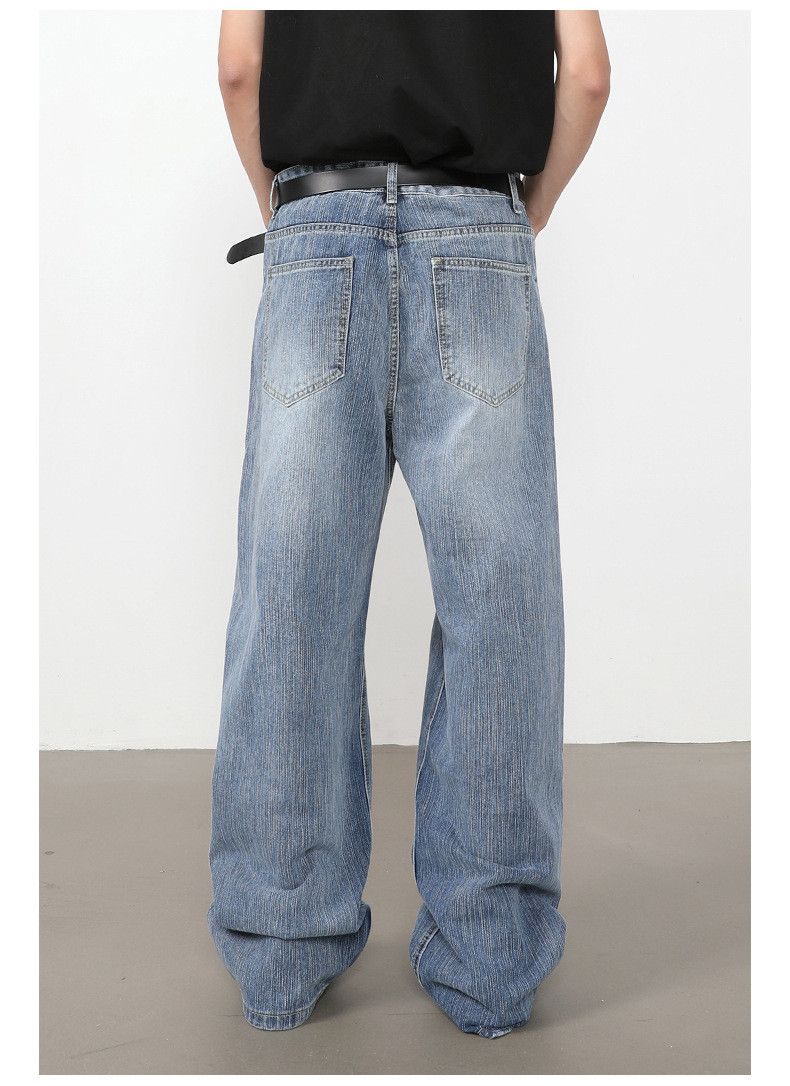 Japanese Brand Men's American Retro Loose-Fit Slub Denim Jeans Size US 32 / EU 48 - 5 Thumbnail