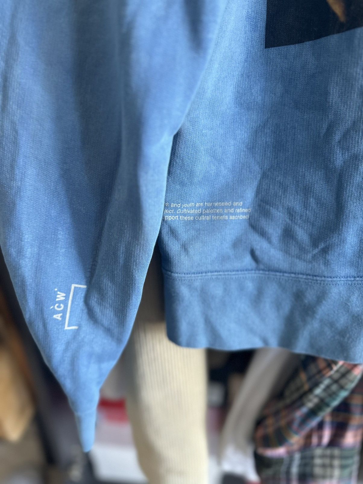 A-COLD-WALL* A-COLD-WALL Men’s Medium Blue Graphic Logo Pullover Crewneck Size US M / EU 48-50 / 2 - 3 Thumbnail