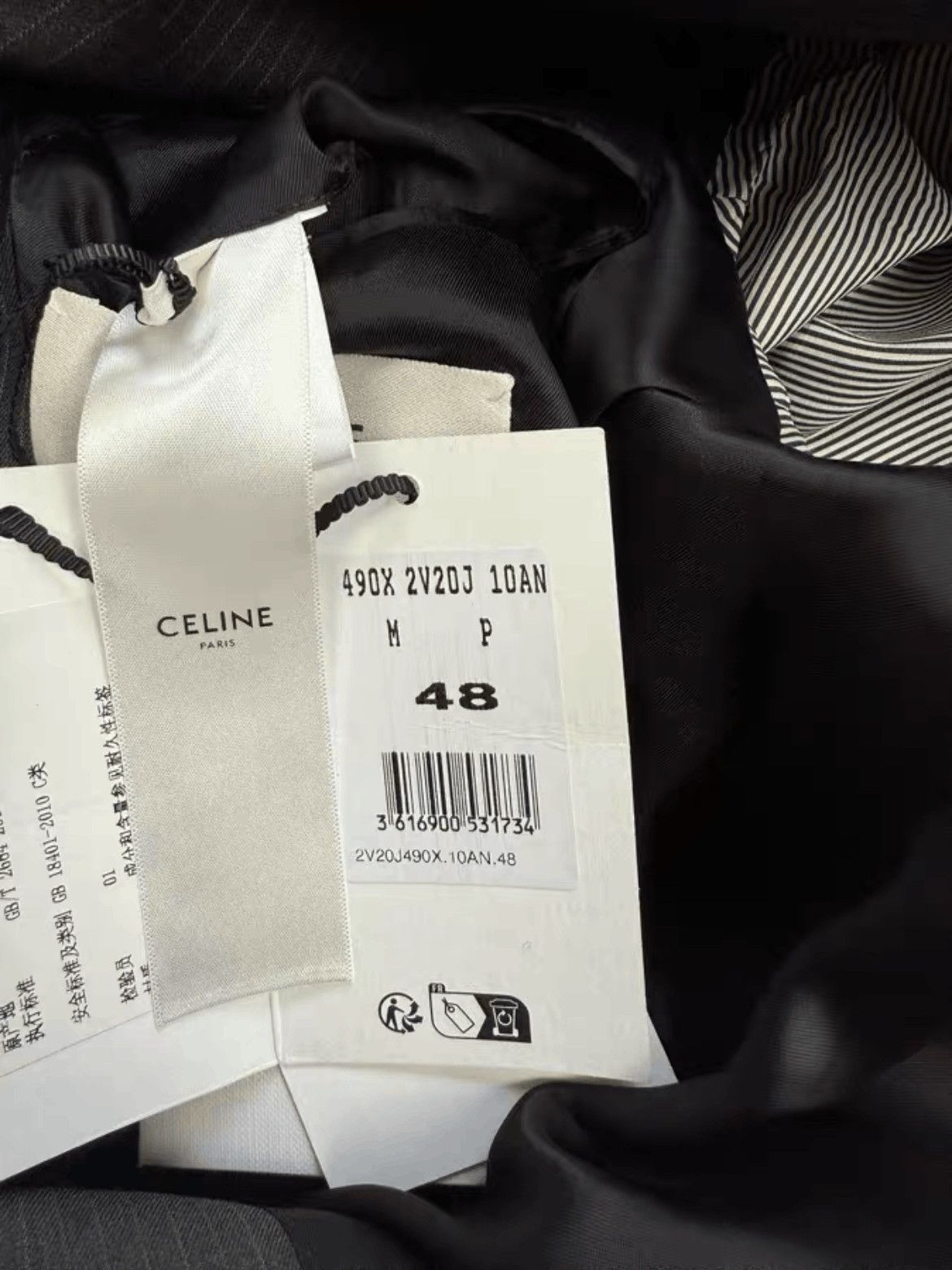 Celine Celine Sz 48 Celine 23AW Stripe Blazer Jacket-2506 Size US M / EU 48-50 / 2 - 6 Thumbnail